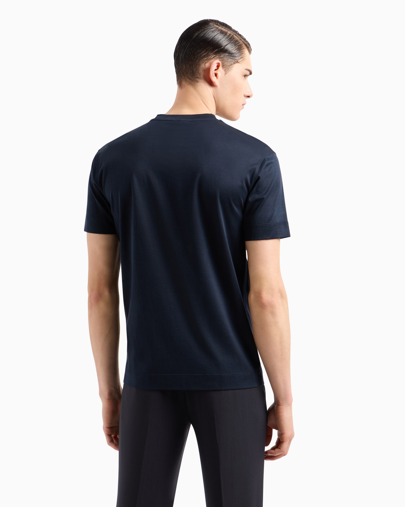  Lyocell-blend jersey T-shirt with oversized EA logo Slide 2