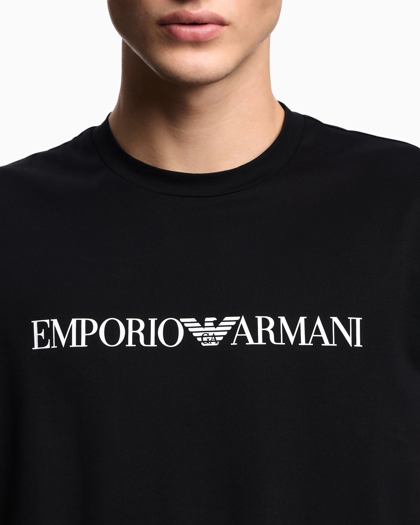 Pima-jersey T-shirt with logo print Slide 4