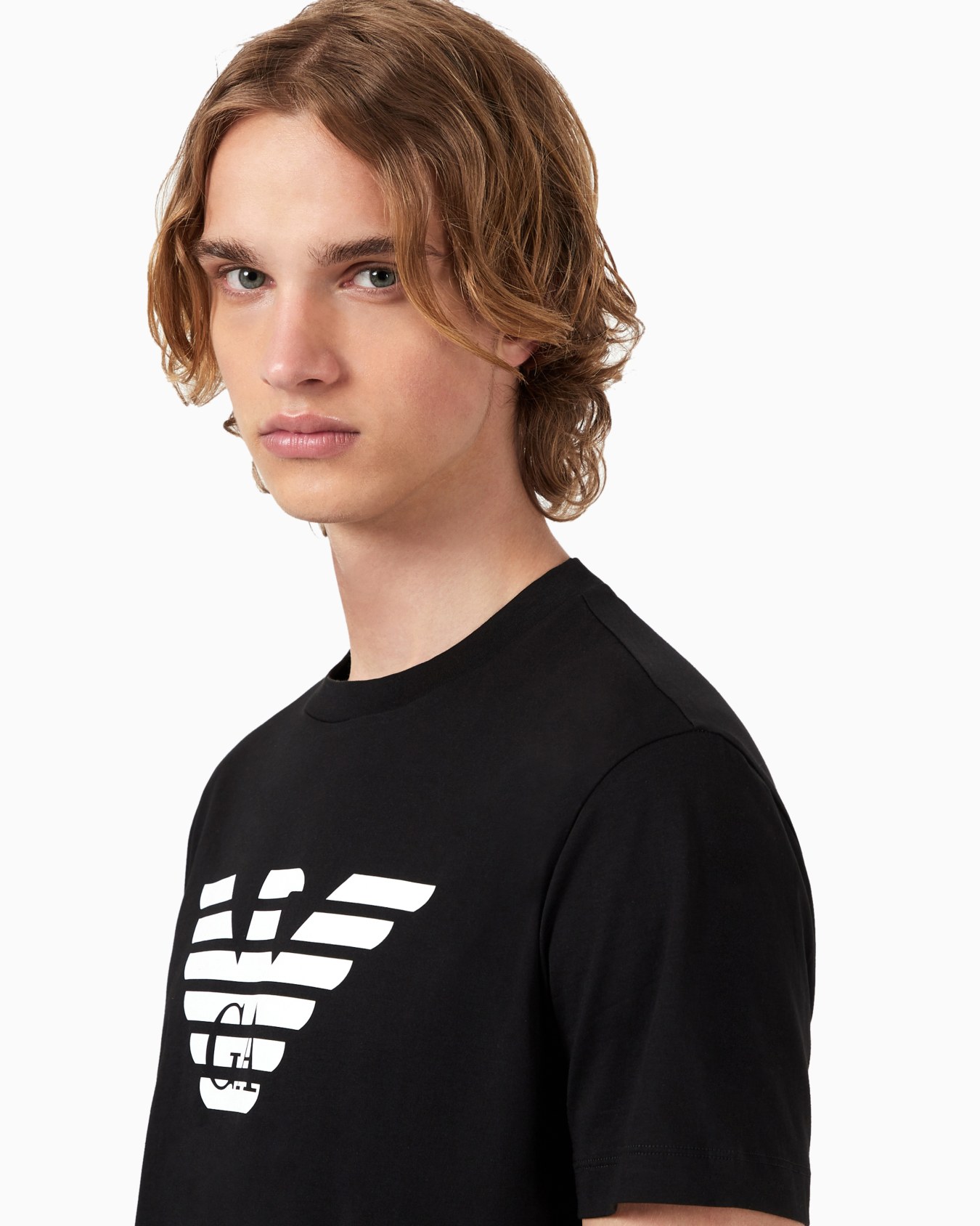 Pima-jersey T-shirt with logo print Slide 5