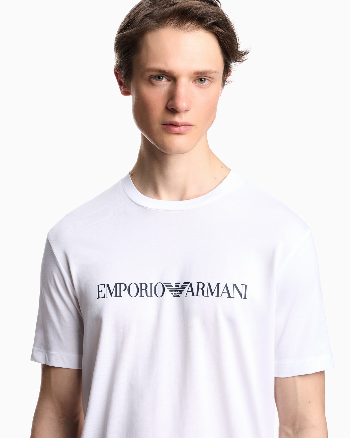 Pima-jersey T-shirt with logo print Slide 4