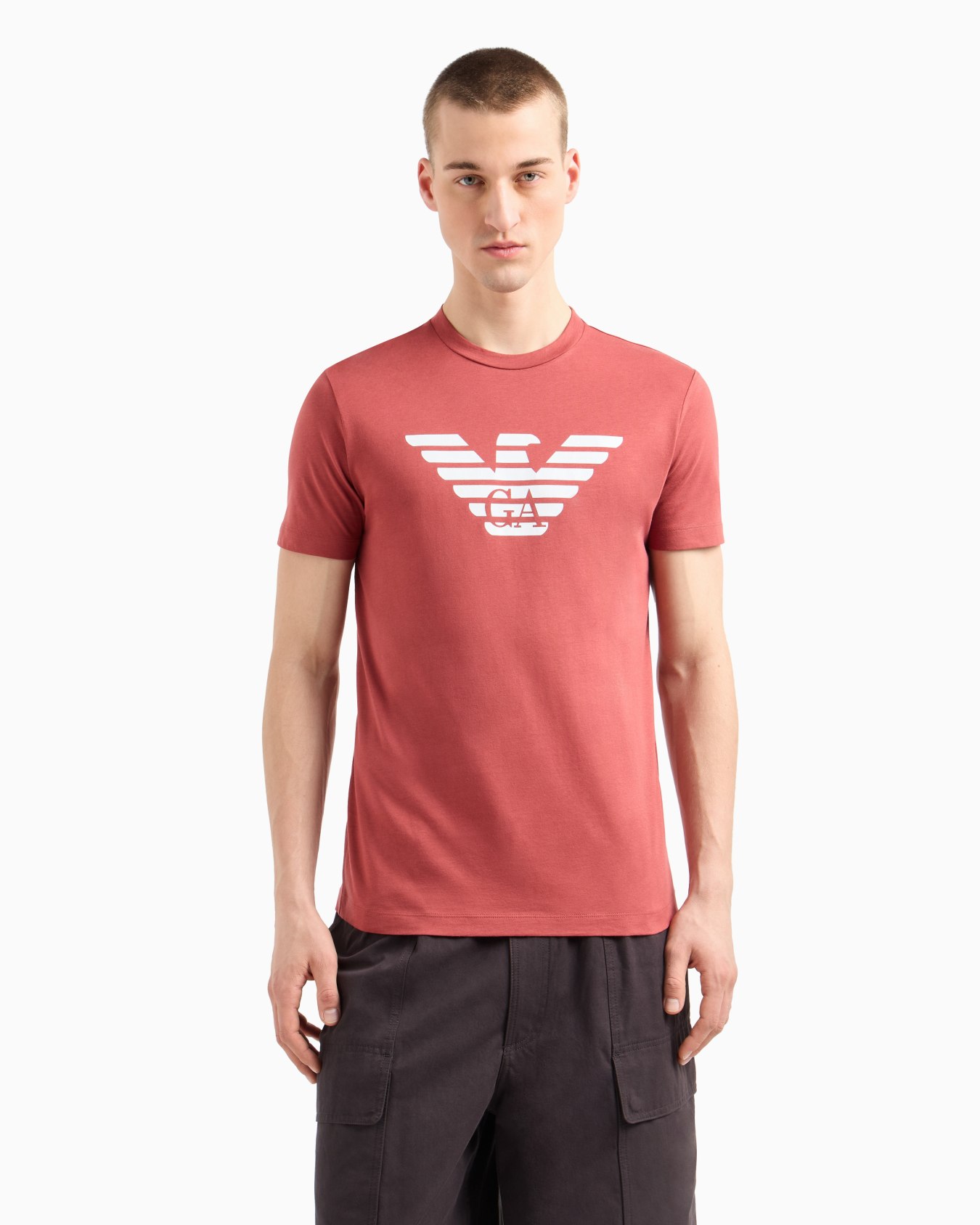 Pima-jersey T-shirt with logo print Slide 3