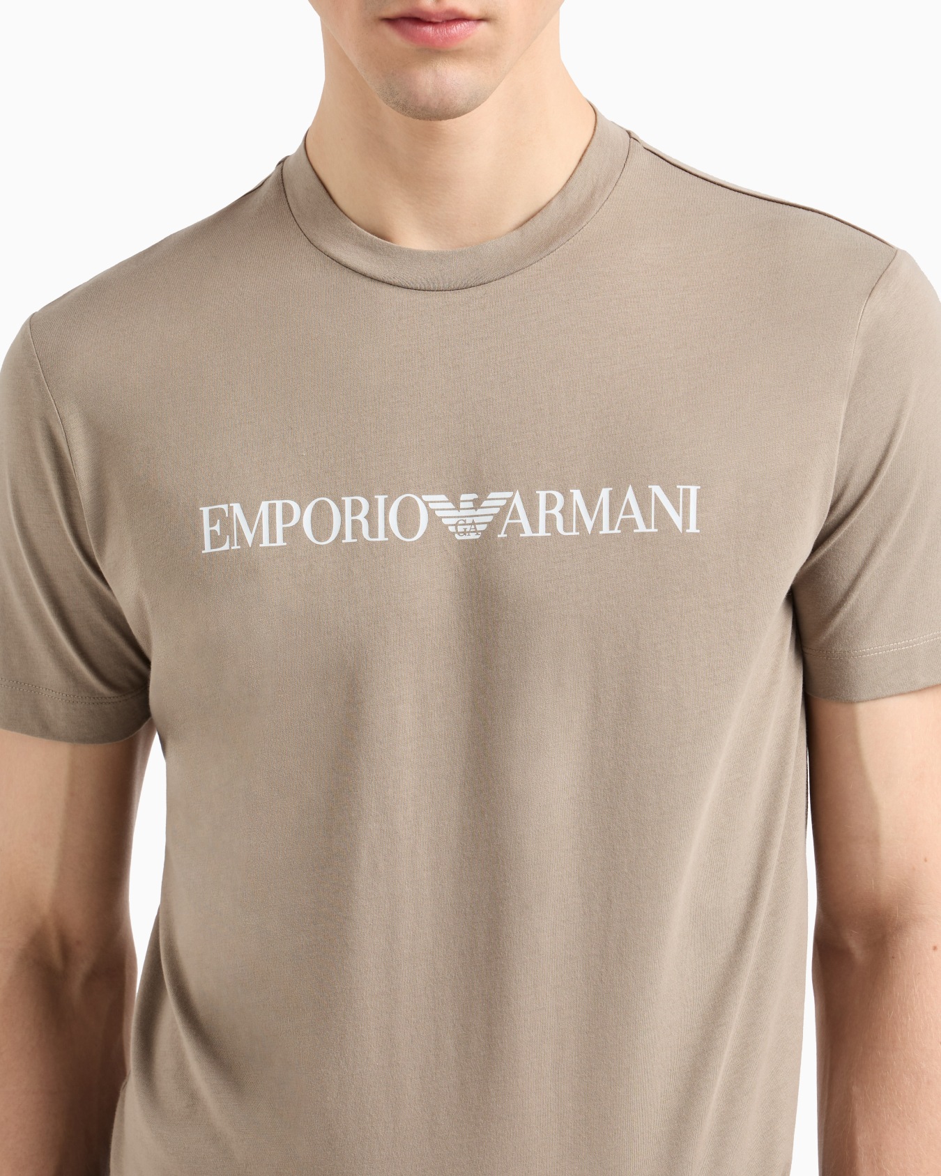 Pima-jersey T-shirt with logo print Slide 4