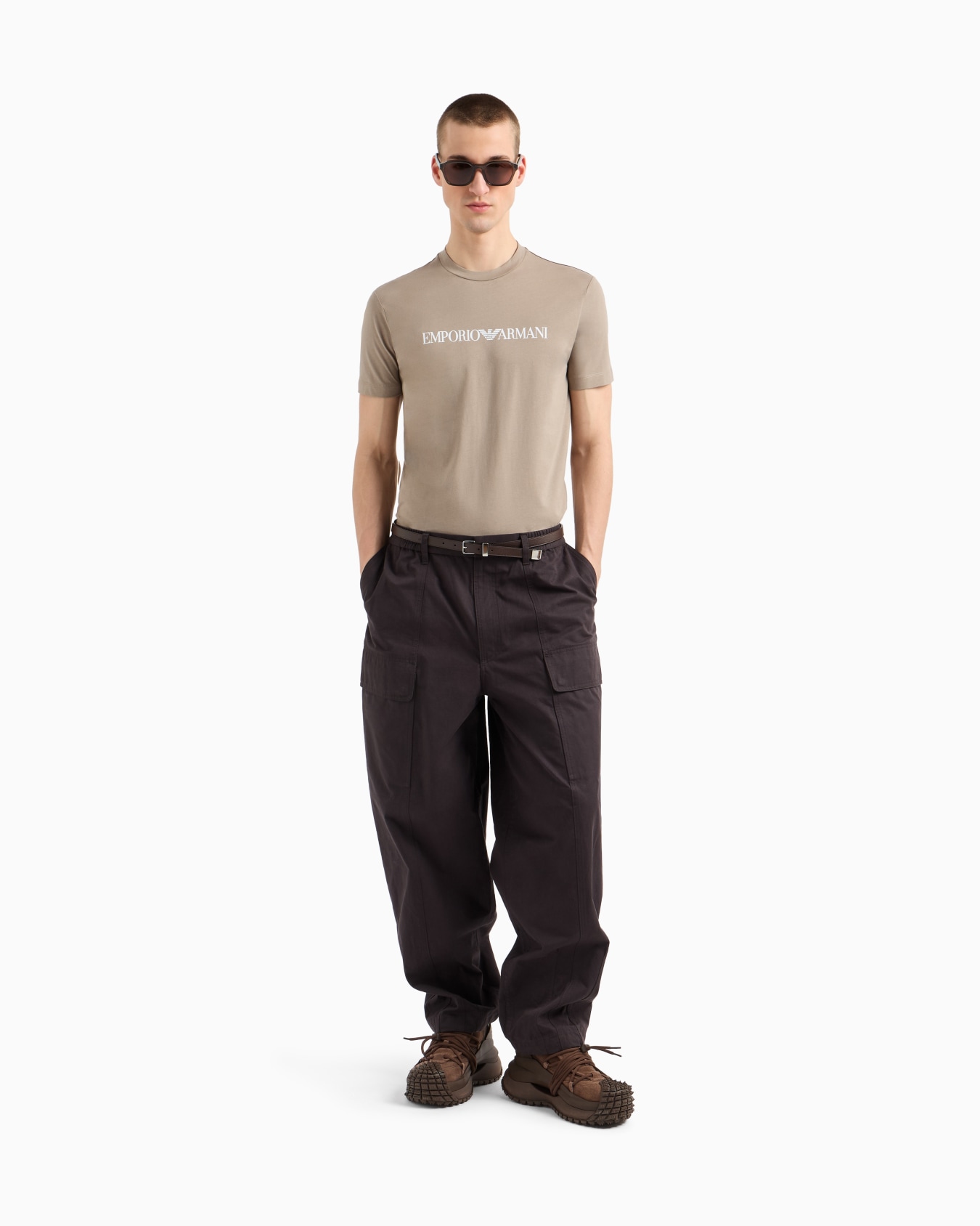 Pima-jersey T-shirt with logo print Slide 1