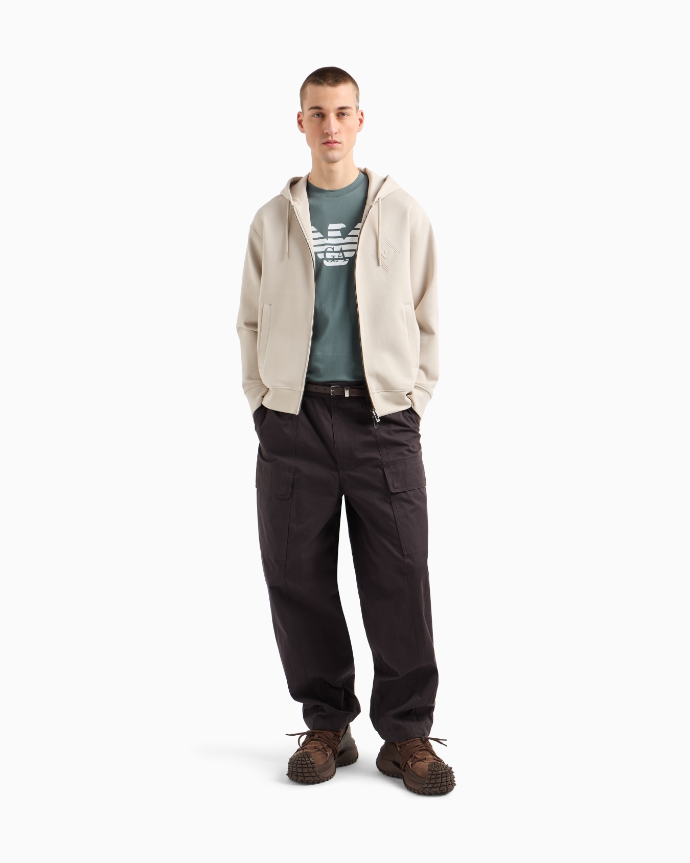 Pima-jersey T-shirt with logo print Slide 1