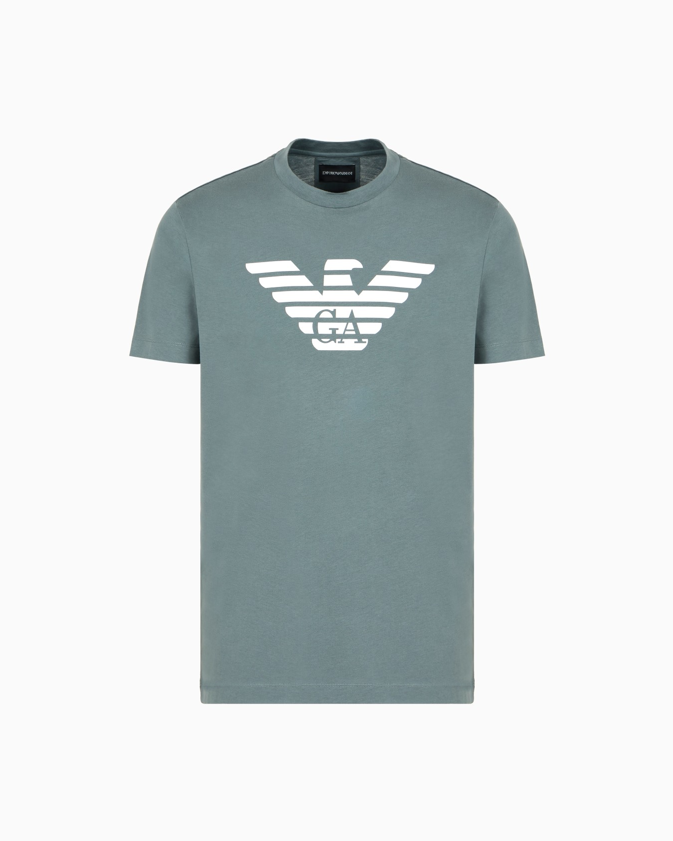 Pima-jersey T-shirt with logo print Slide 0