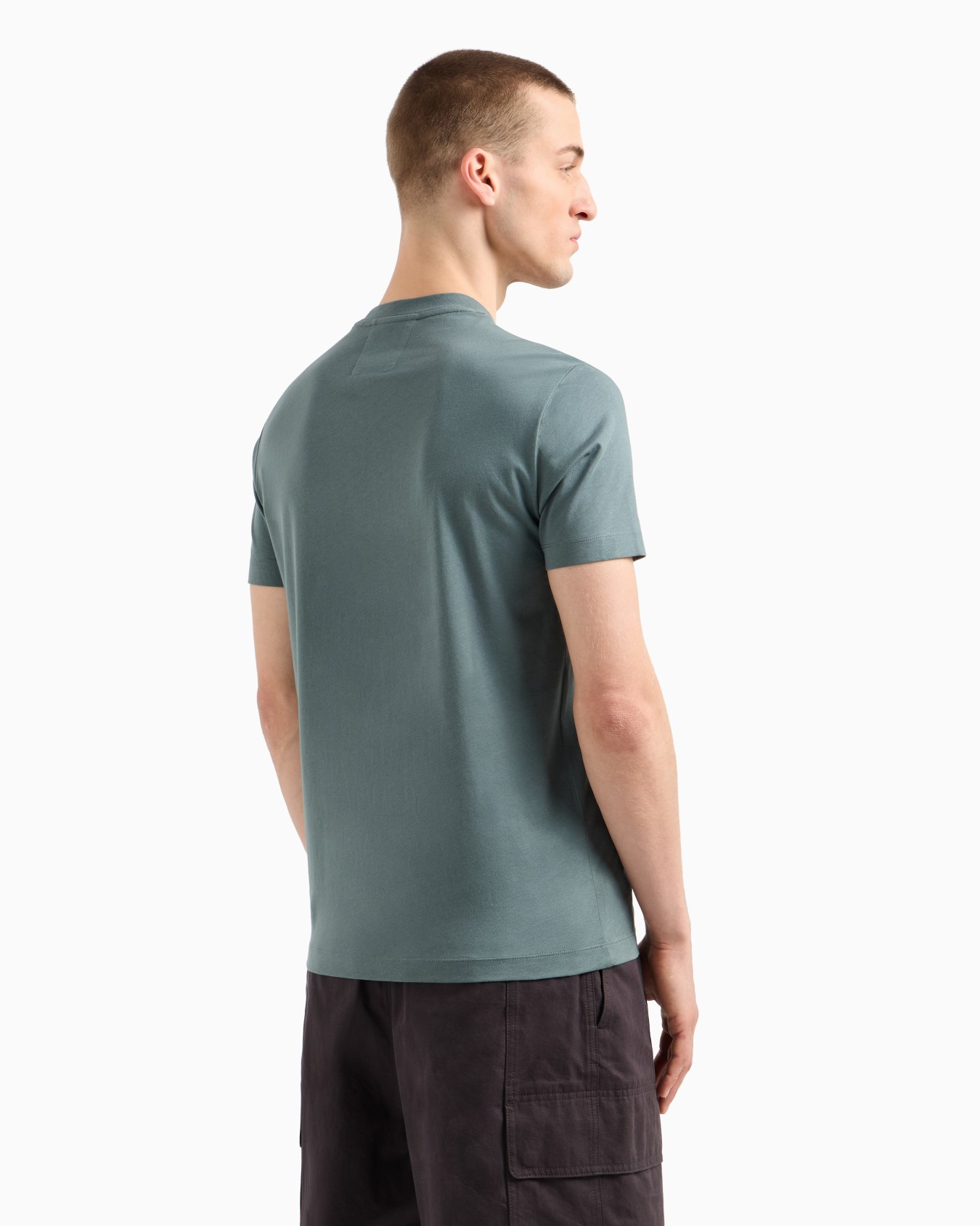 Pima-jersey T-shirt with logo print Slide 2