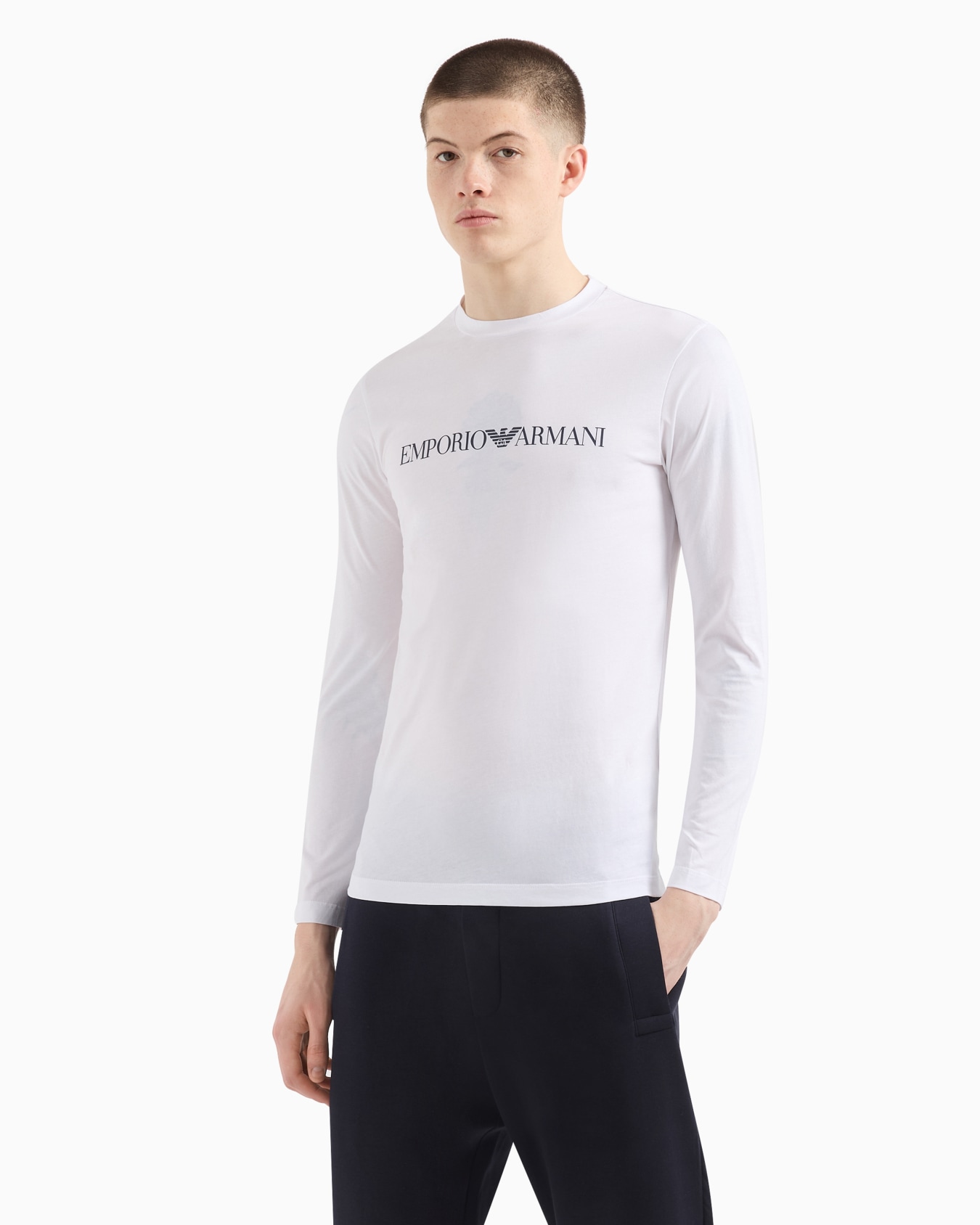 Pull en jersey Pima avec imprimé logo Diapositive 3