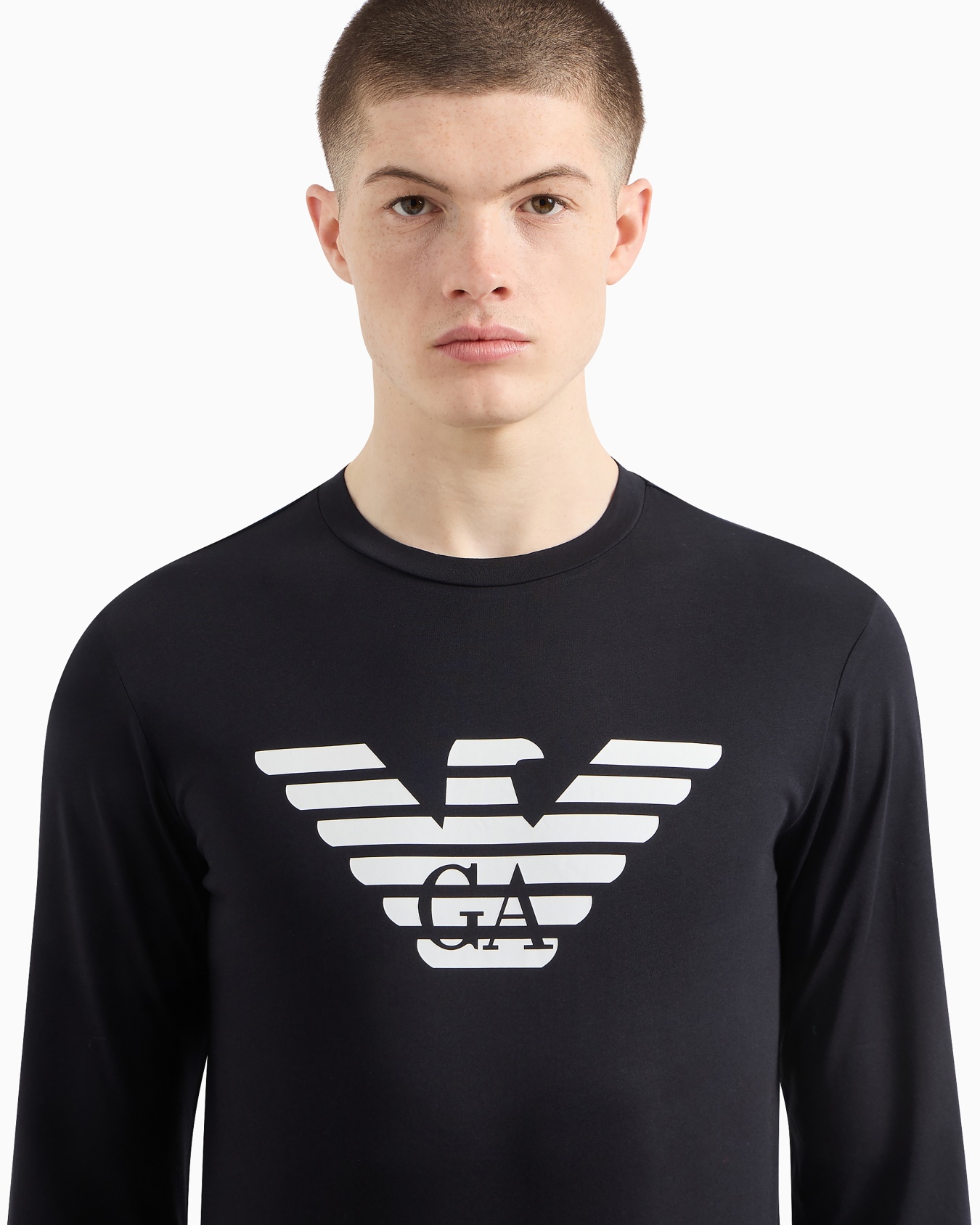 Jersey de punto de algodón pima con estampado de logotipo Diapositiva 4
