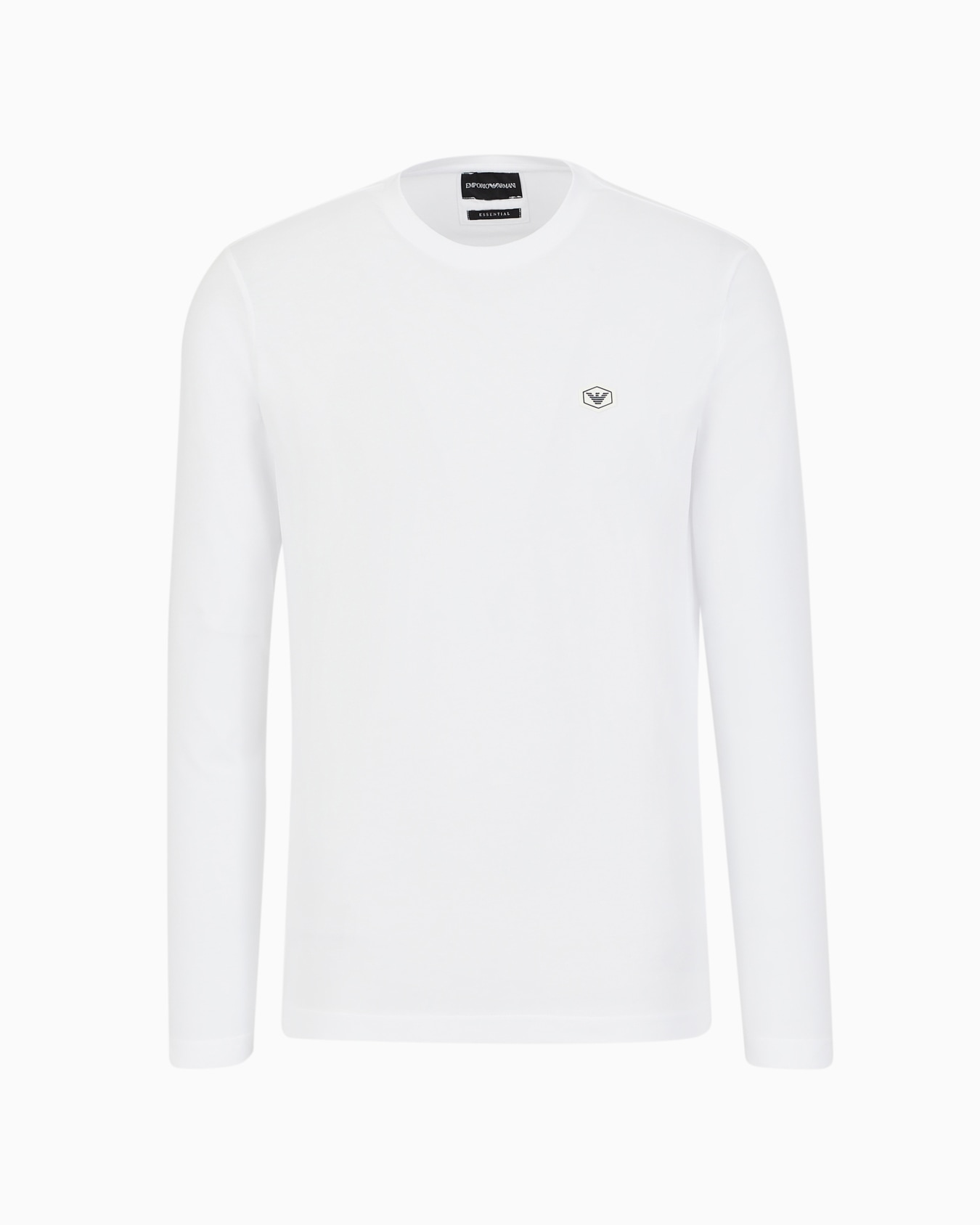 Maglia in jersey Supima con micro patch logo Slide 0