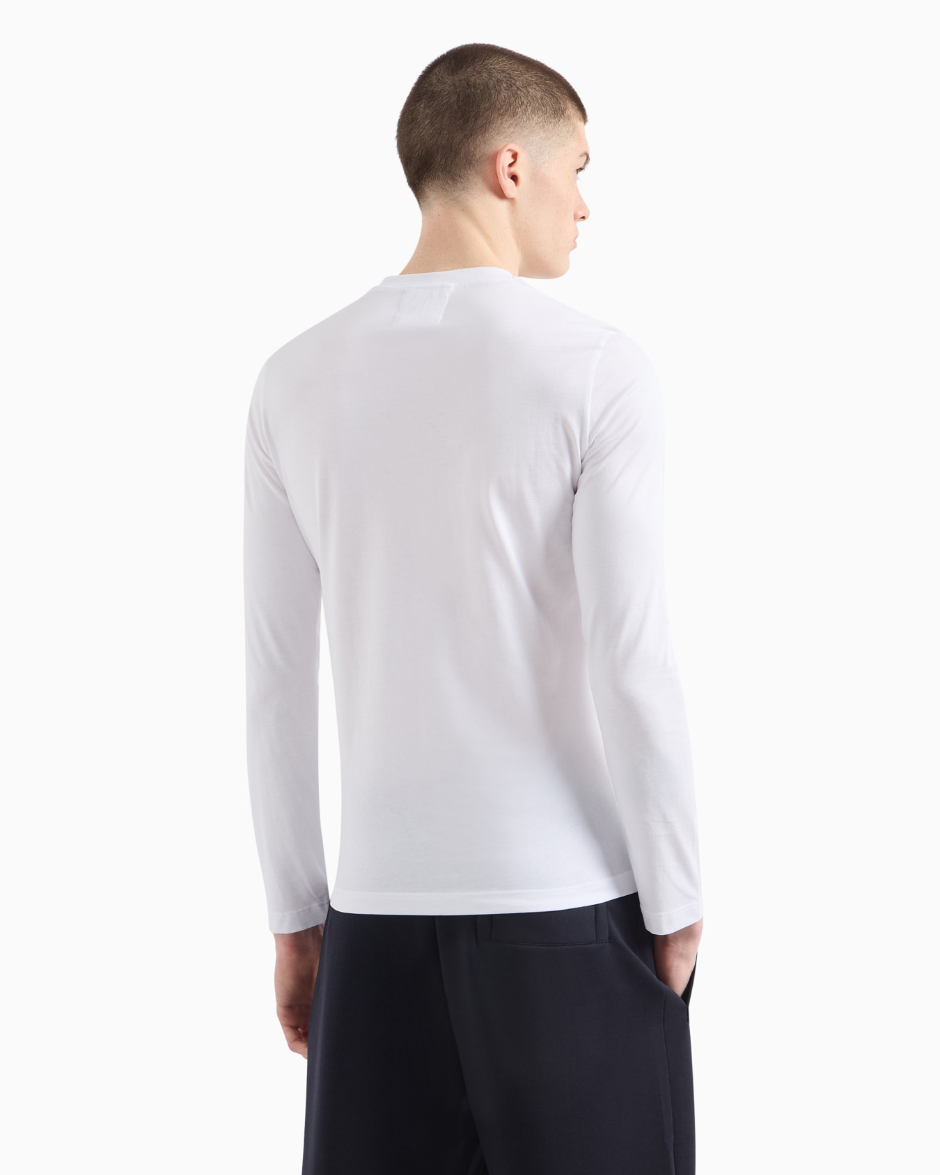 Maglia in jersey Supima con micro patch logo Slide 2