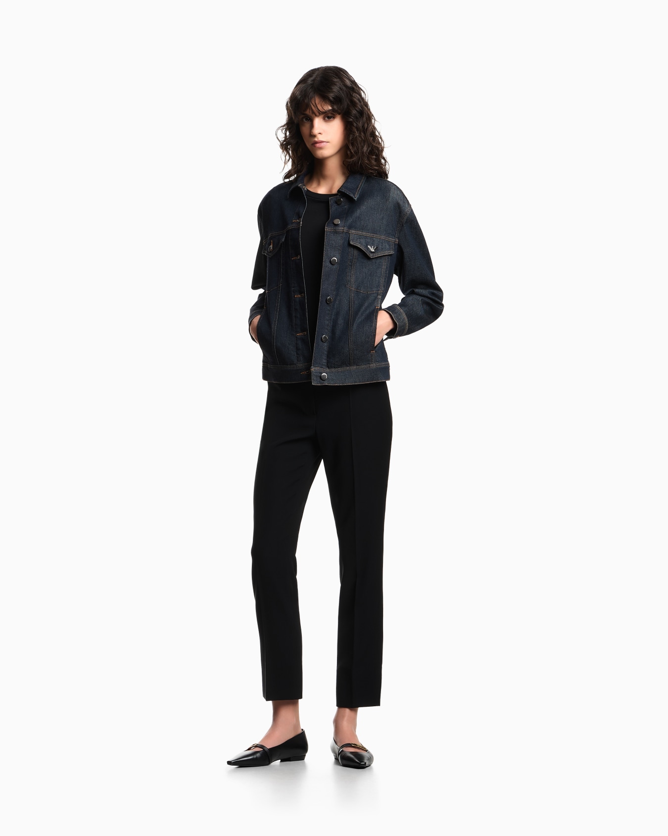 Rinsed, comfort-denim jacket Slide 1