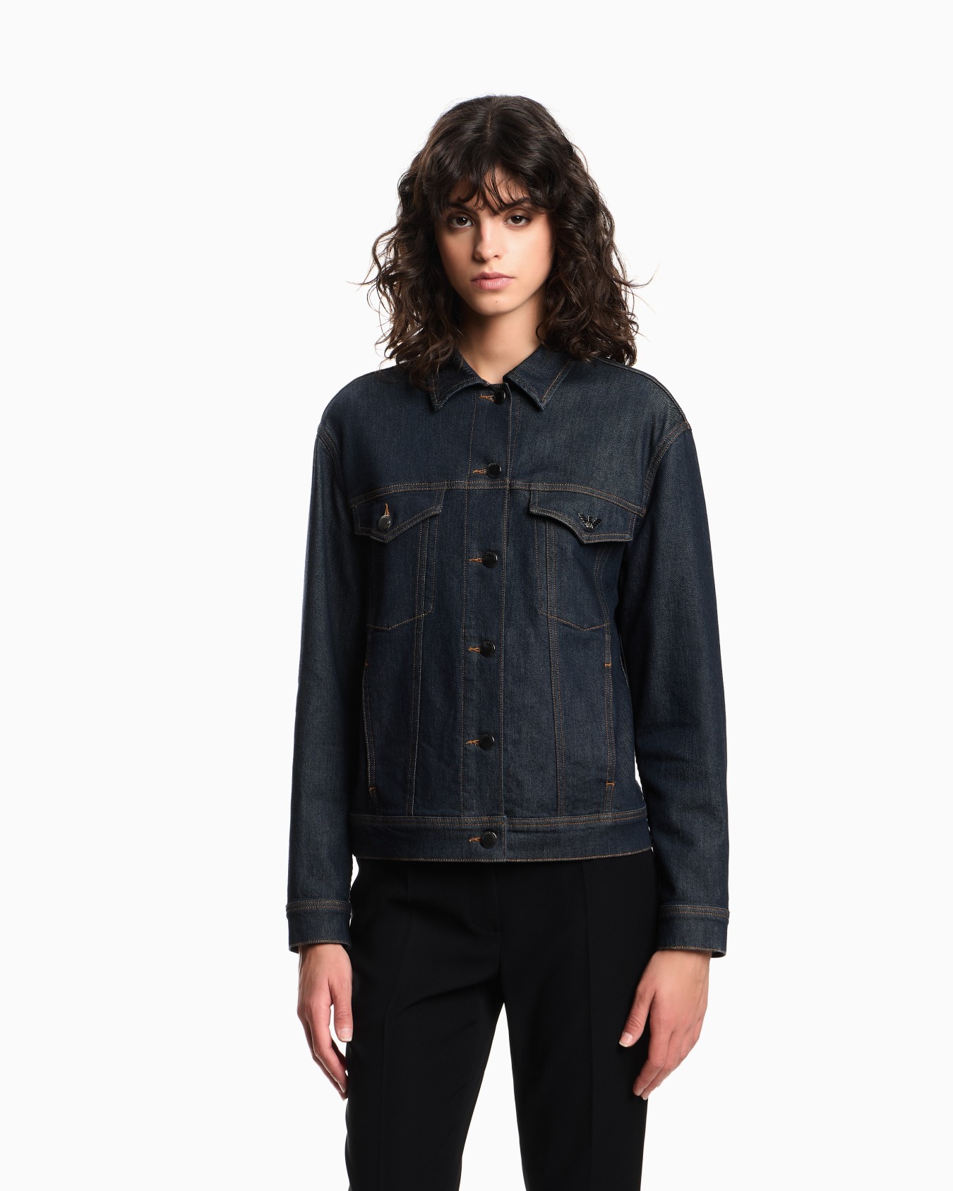 Rinsed, comfort-denim jacket Slide 3