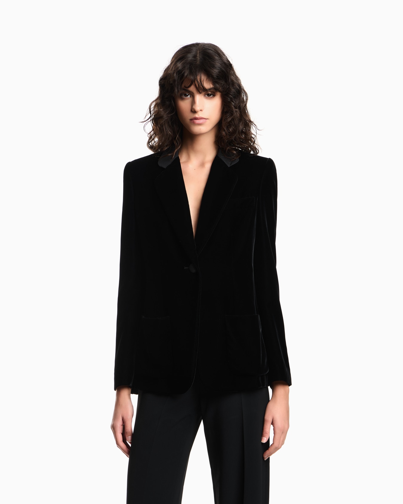 シングルブレストジャケット ベルベット スライドする 3