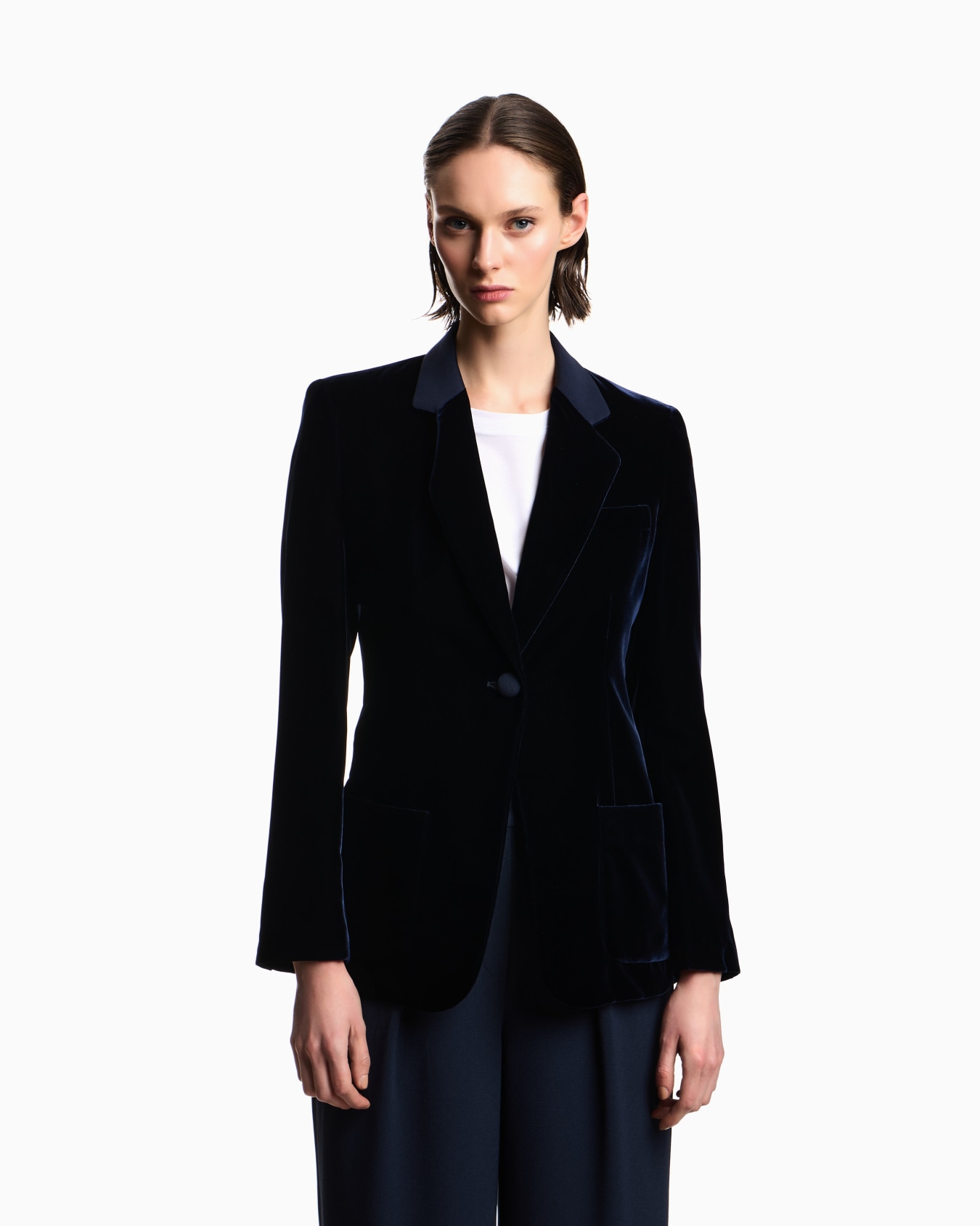 シングルブレストジャケット ベルベット スライドする 3