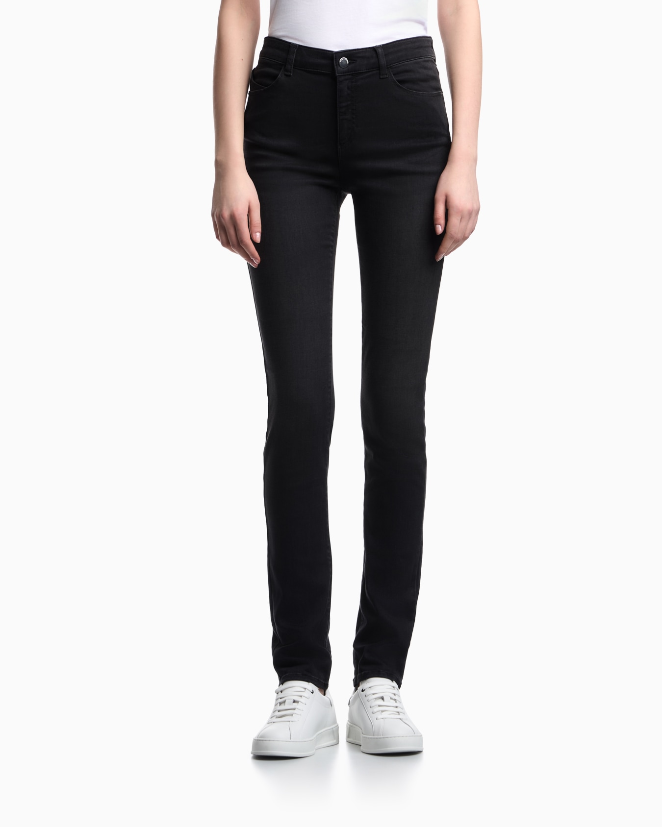 J18 High-waisted skinny-fit stonewashed comfort-denim jeans Slide 3