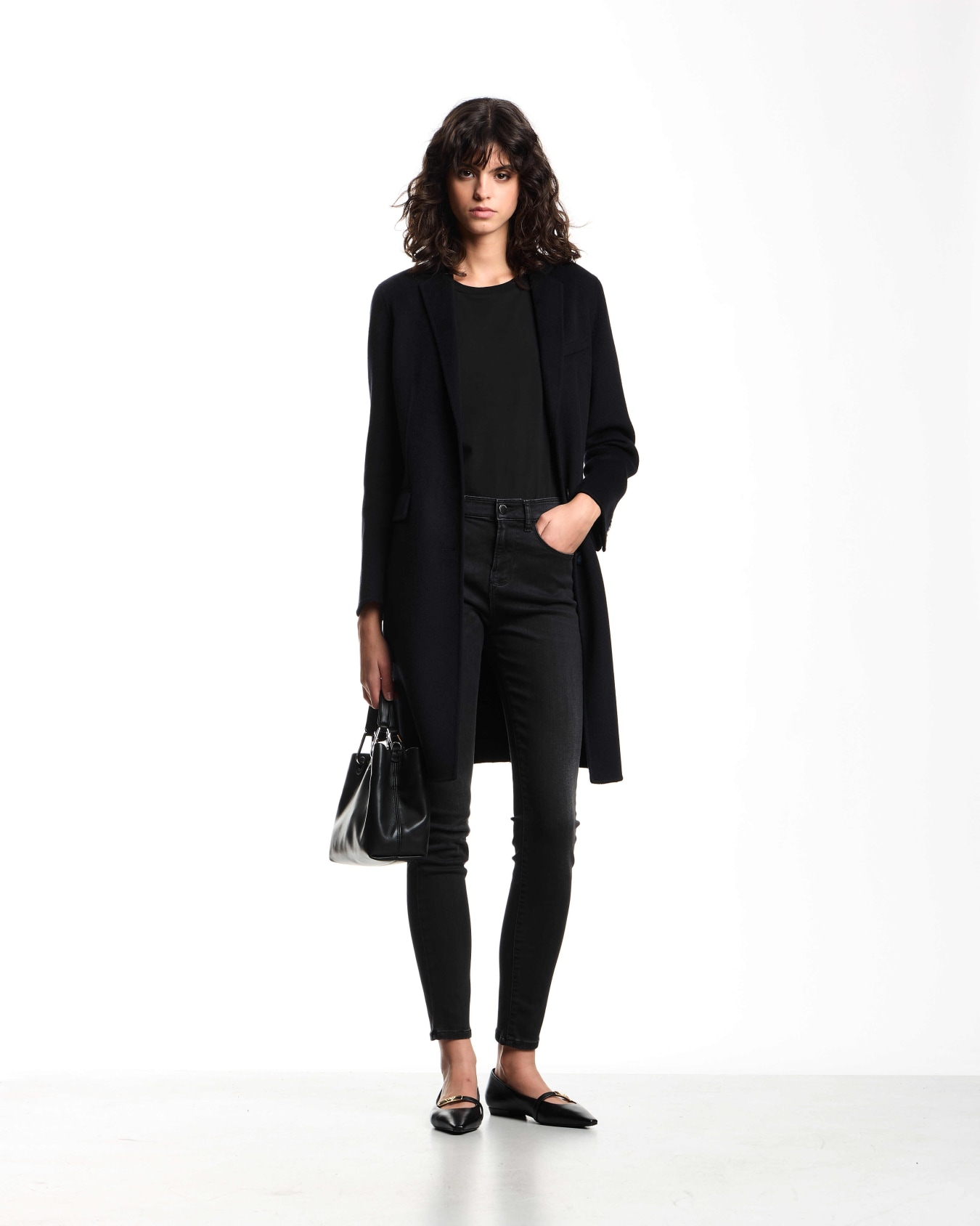 Jean J20 taille haute et jambe super skinny en denim confortable lavé à la pierre Diapositive 1