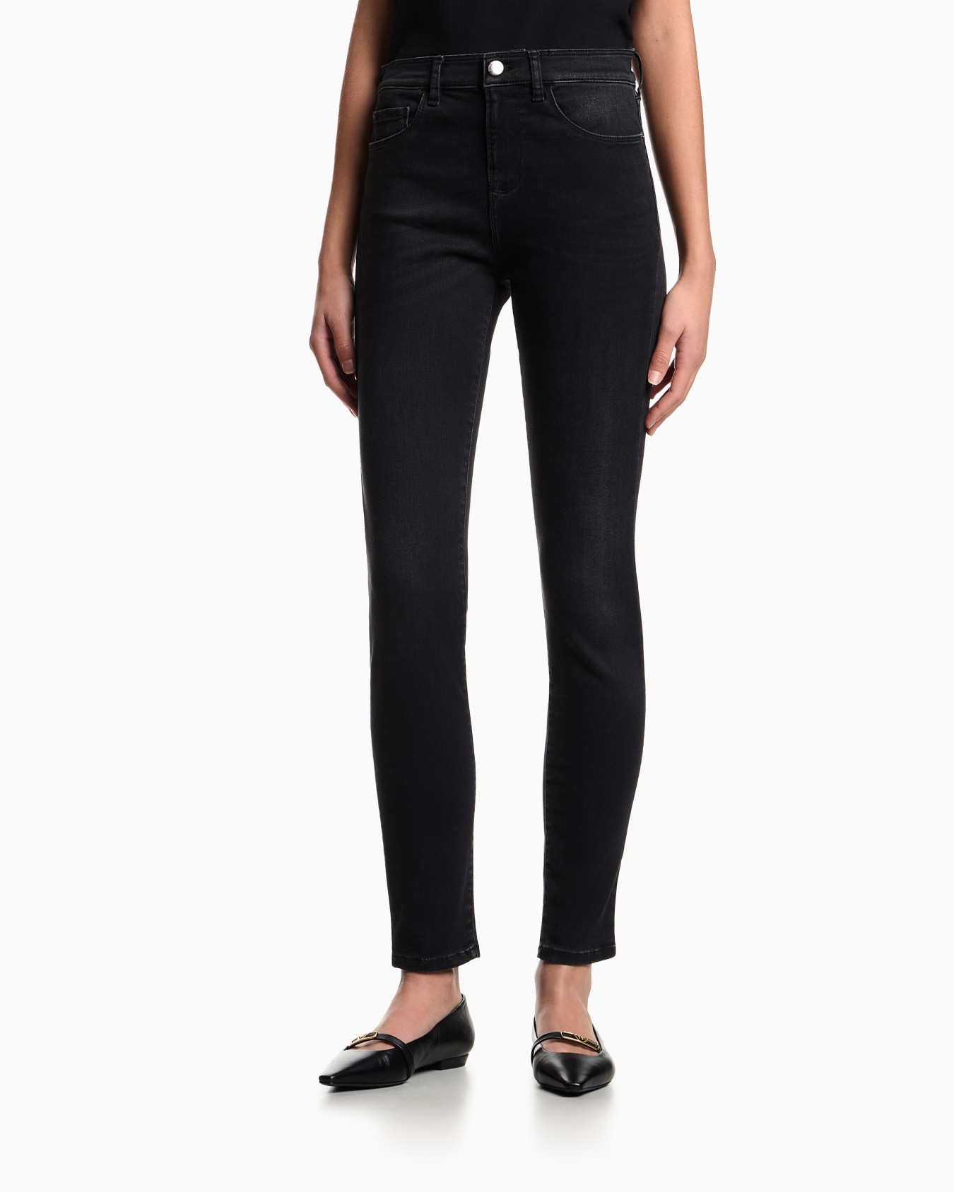 Vaqueros J20 de cintura alta y pernera superajustada en cómodo denim lavado a la piedra Diapositiva 3