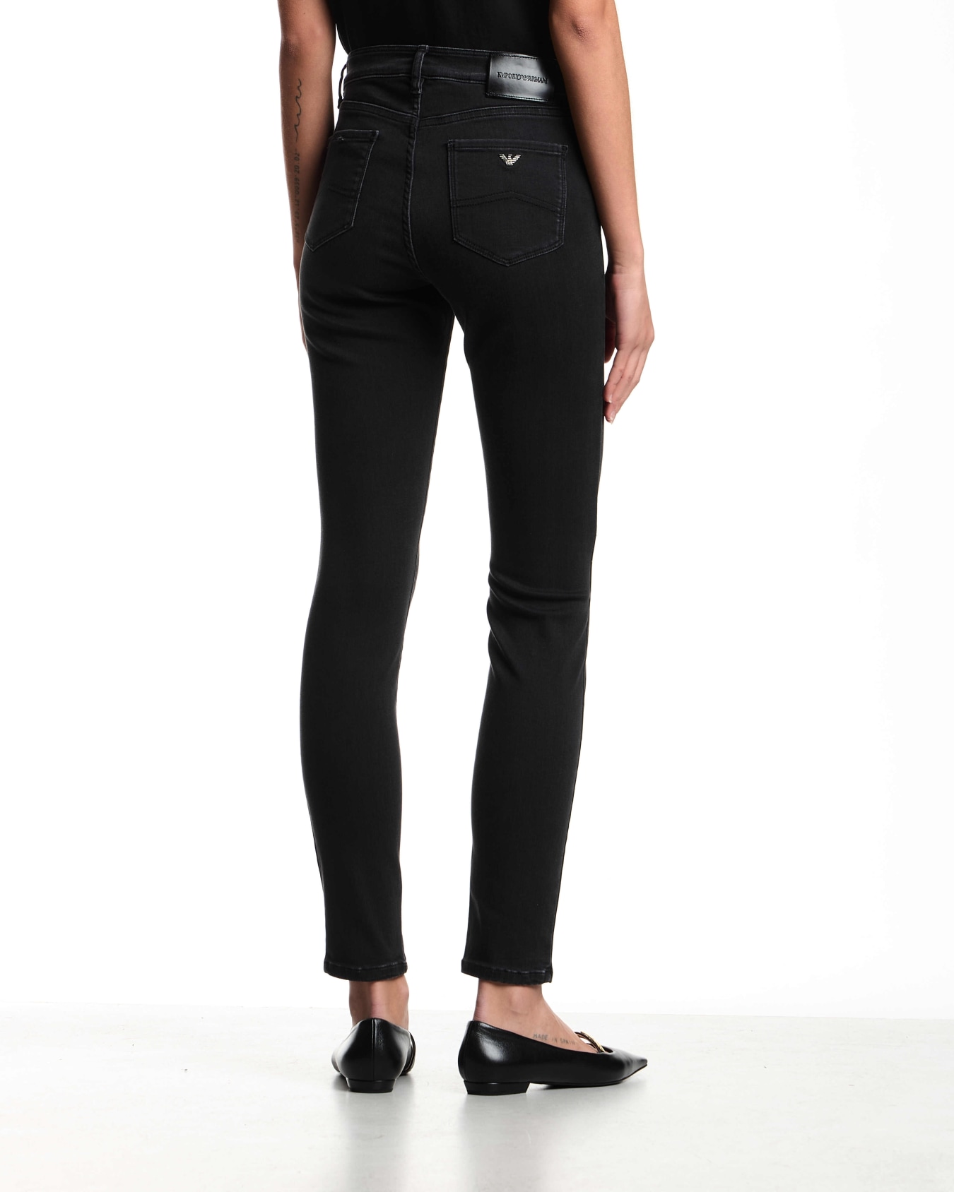 Jean J20 taille haute et jambe super skinny en denim confortable lavé à la pierre Diapositive 2