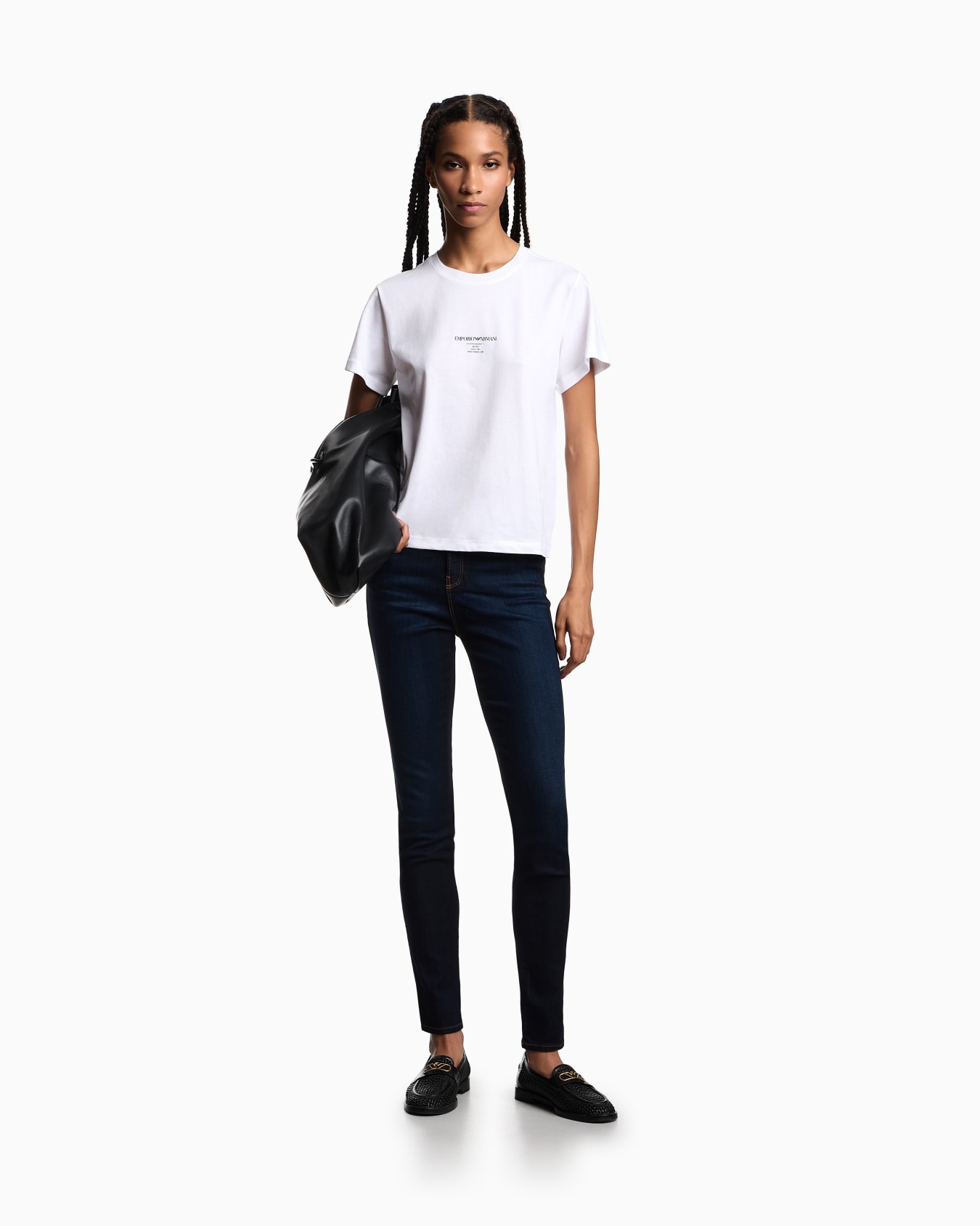J20 high-waisted super-skinny leg jeans in viscose denim Slide 1