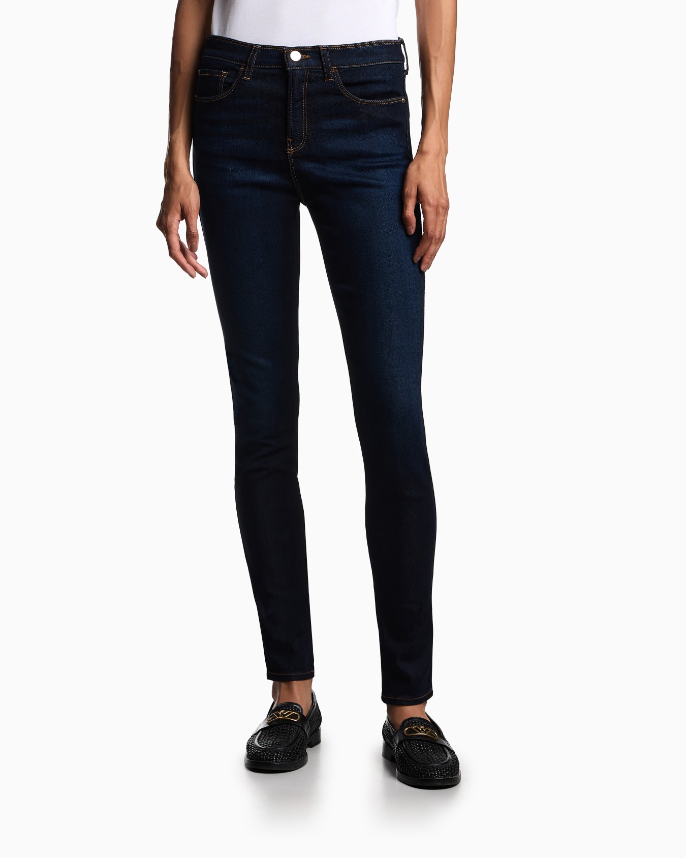 J20 high-waisted super-skinny leg jeans in viscose denim Slide 3