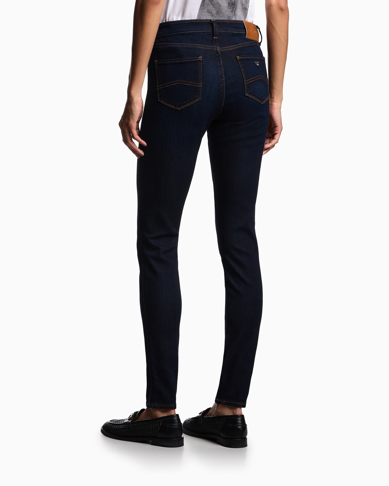 J20 high-waisted super-skinny leg jeans in viscose denim Slide 2