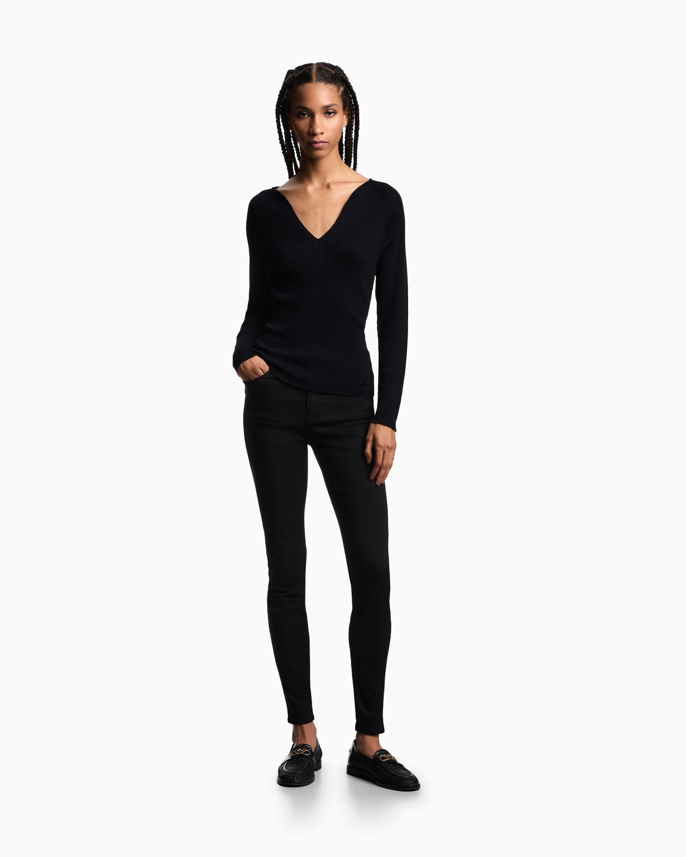 Jeans J20 mit hohem Bund und sehr schmalem Bein aus Stretch-Denim Folie 1