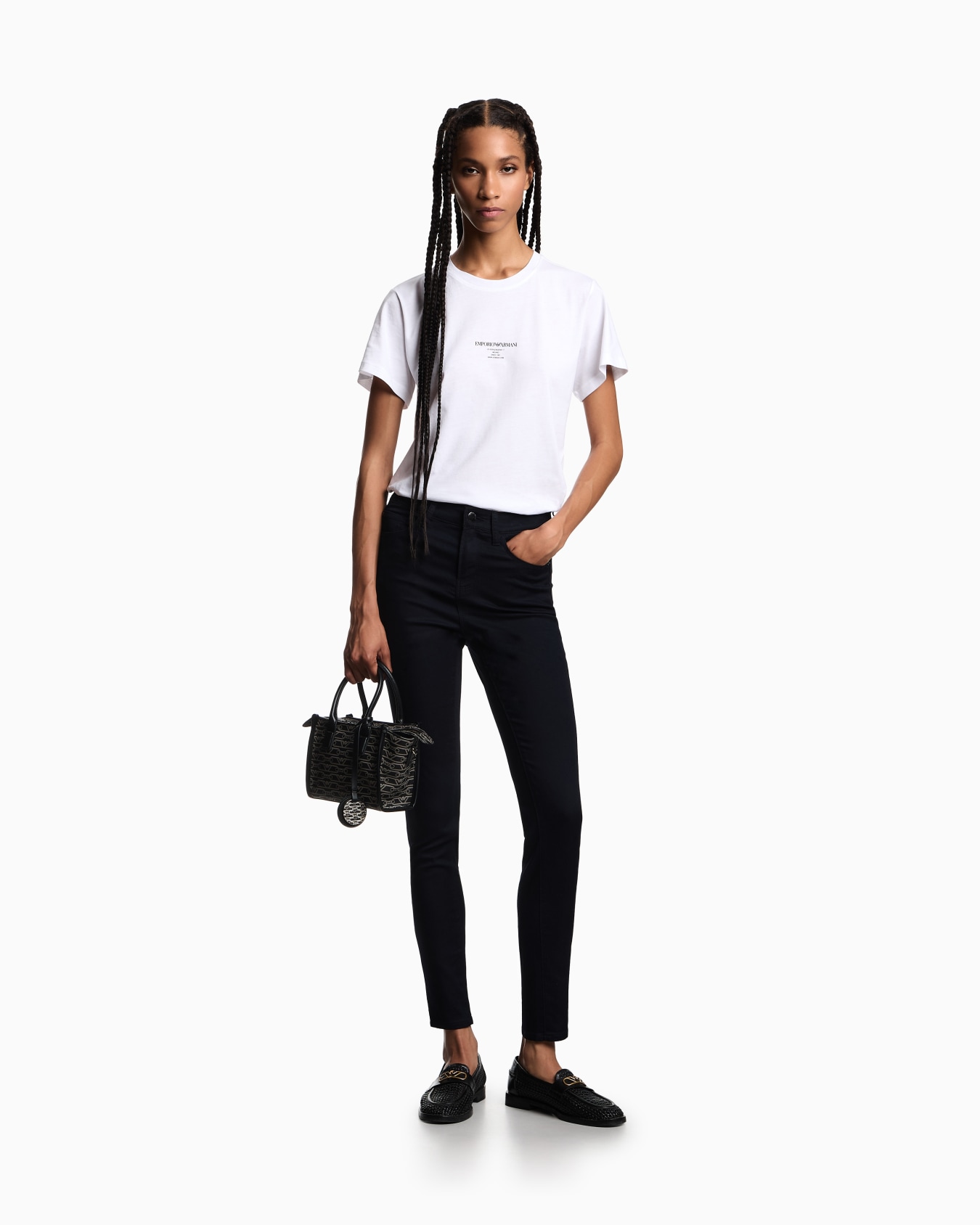 J20 high-waisted super-skinny leg jeans in stretch denim Slide 1