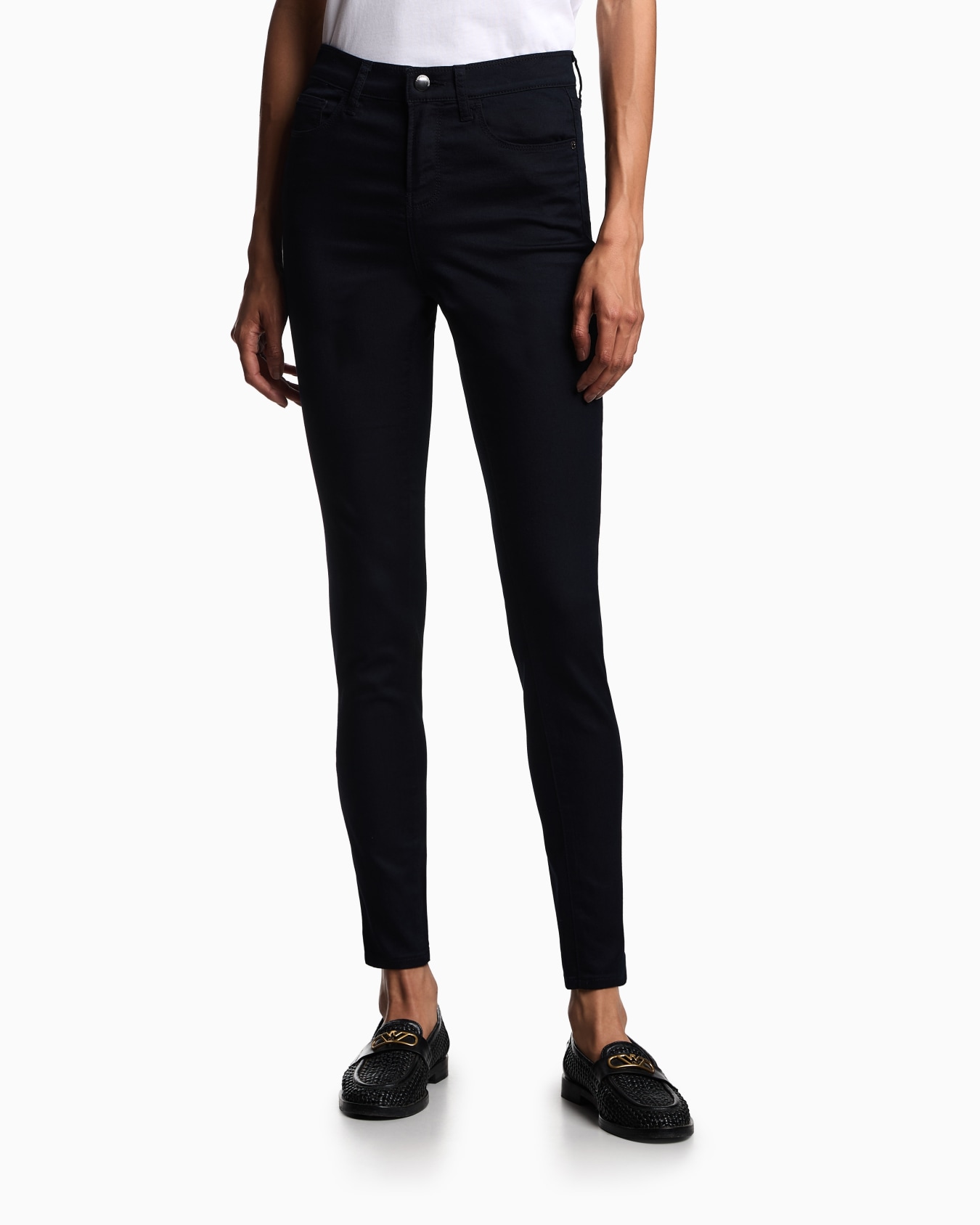 J20 high-waisted super-skinny leg jeans in stretch denim Slide 3