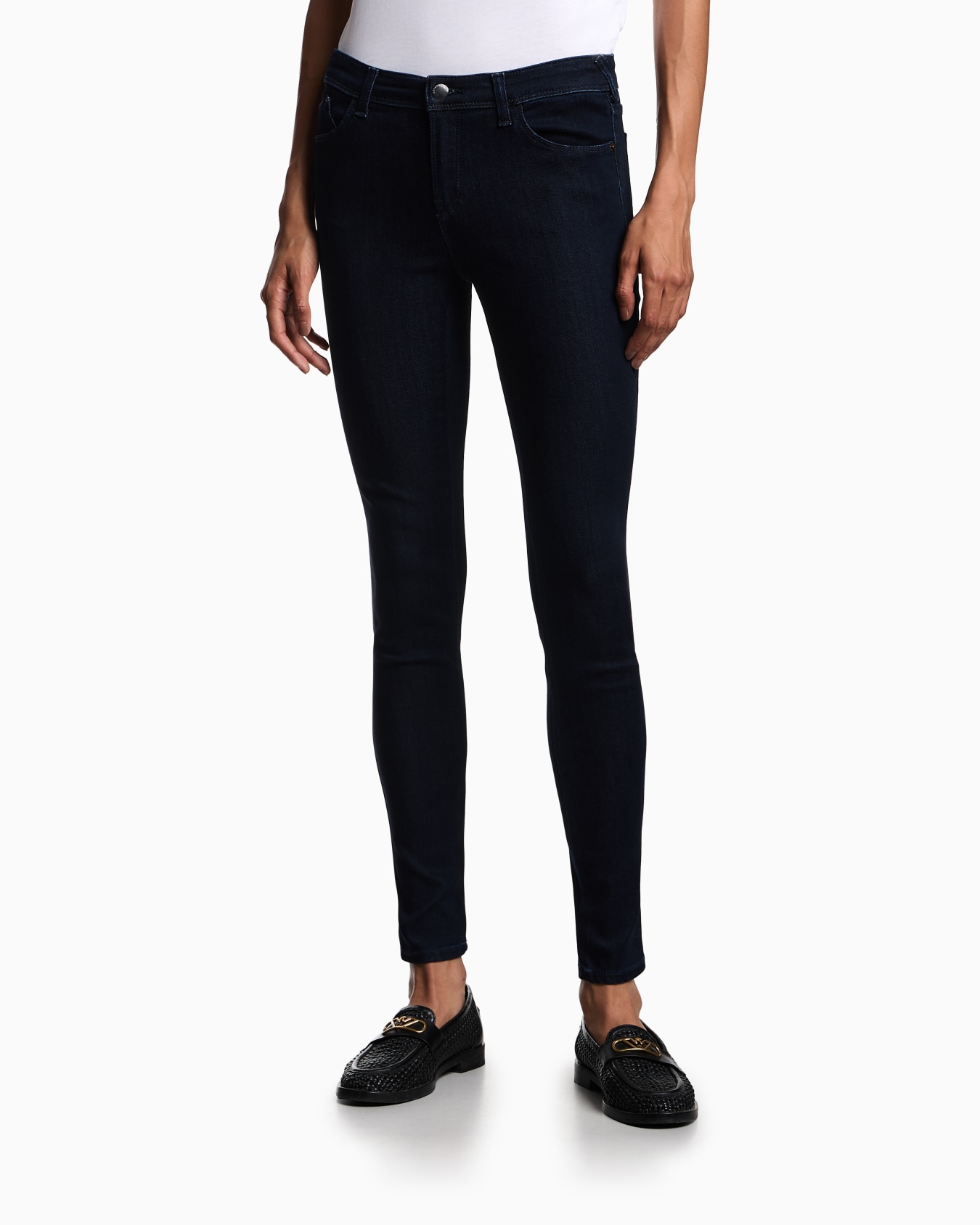 J28 High-waisted super-skinny leg jeans in a viscose-blend denim Slide 3
