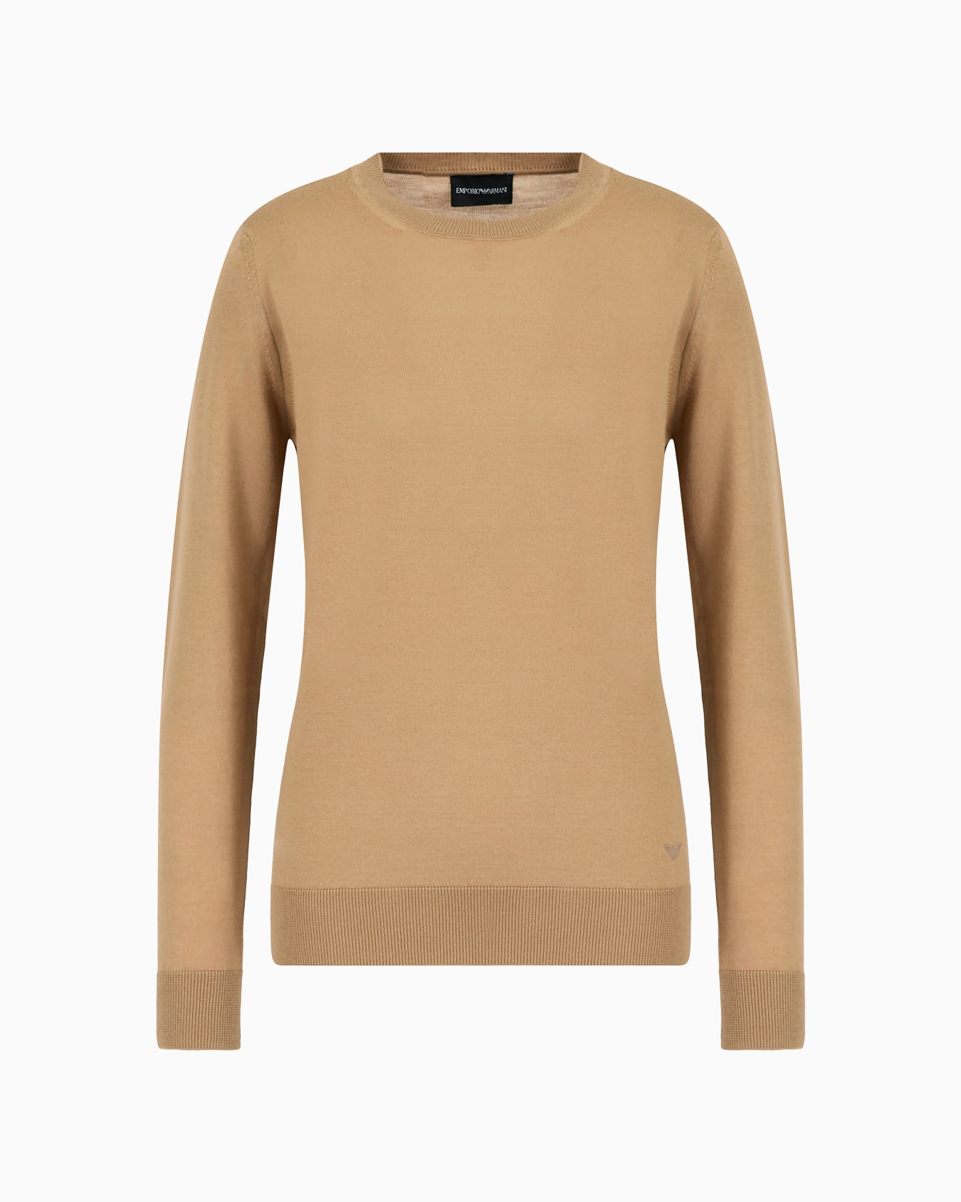 Crew-neck jumper in pure virgin wool Slide 0