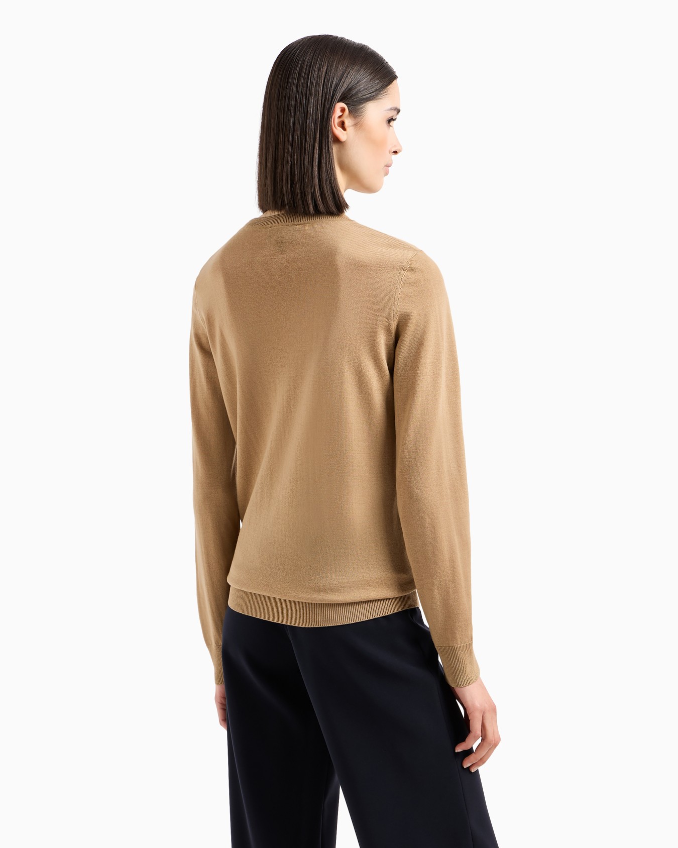 Crew-neck jumper in pure virgin wool Slide 2