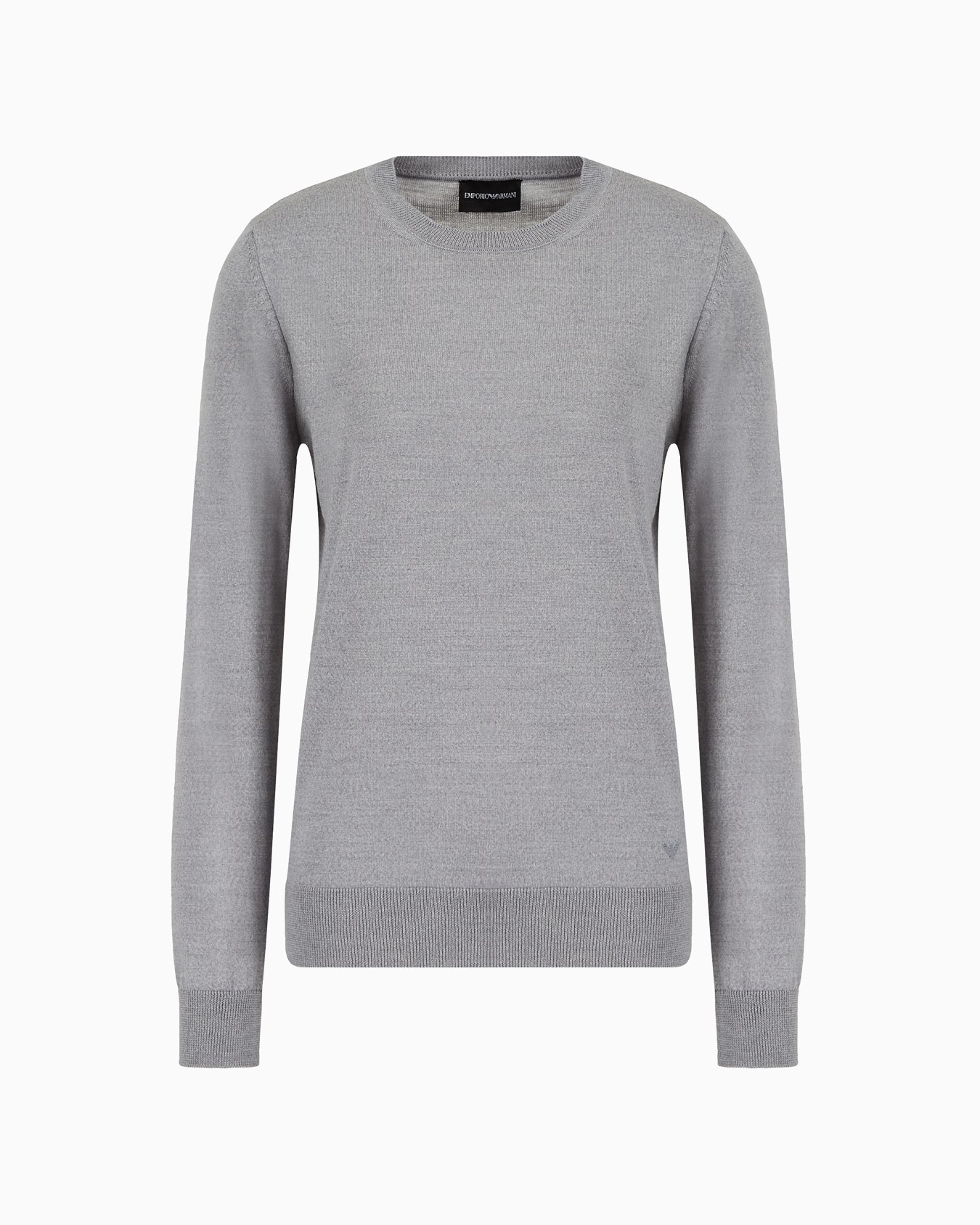 Crew-neck jumper in pure virgin wool Slide 0