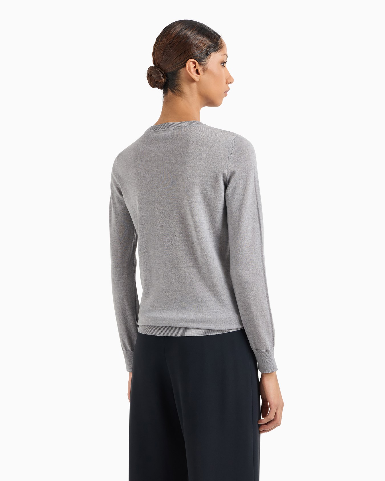 Crew-neck jumper in pure virgin wool Slide 2