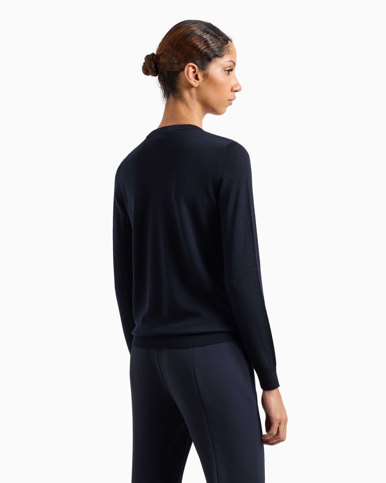 Crew-neck jumper in pure virgin wool Slide 2