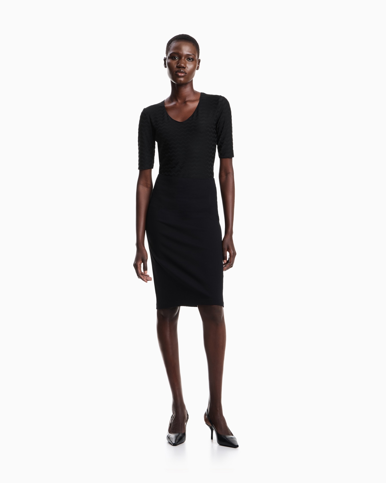 Milano-stitch pencil skirt Slide 1