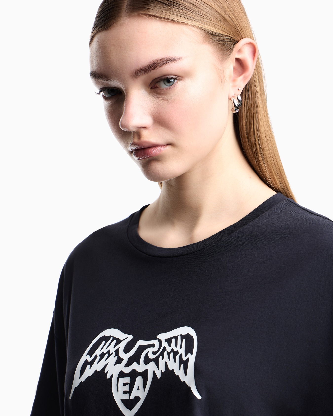 Pima T-shirt with eagle logo Slide 6