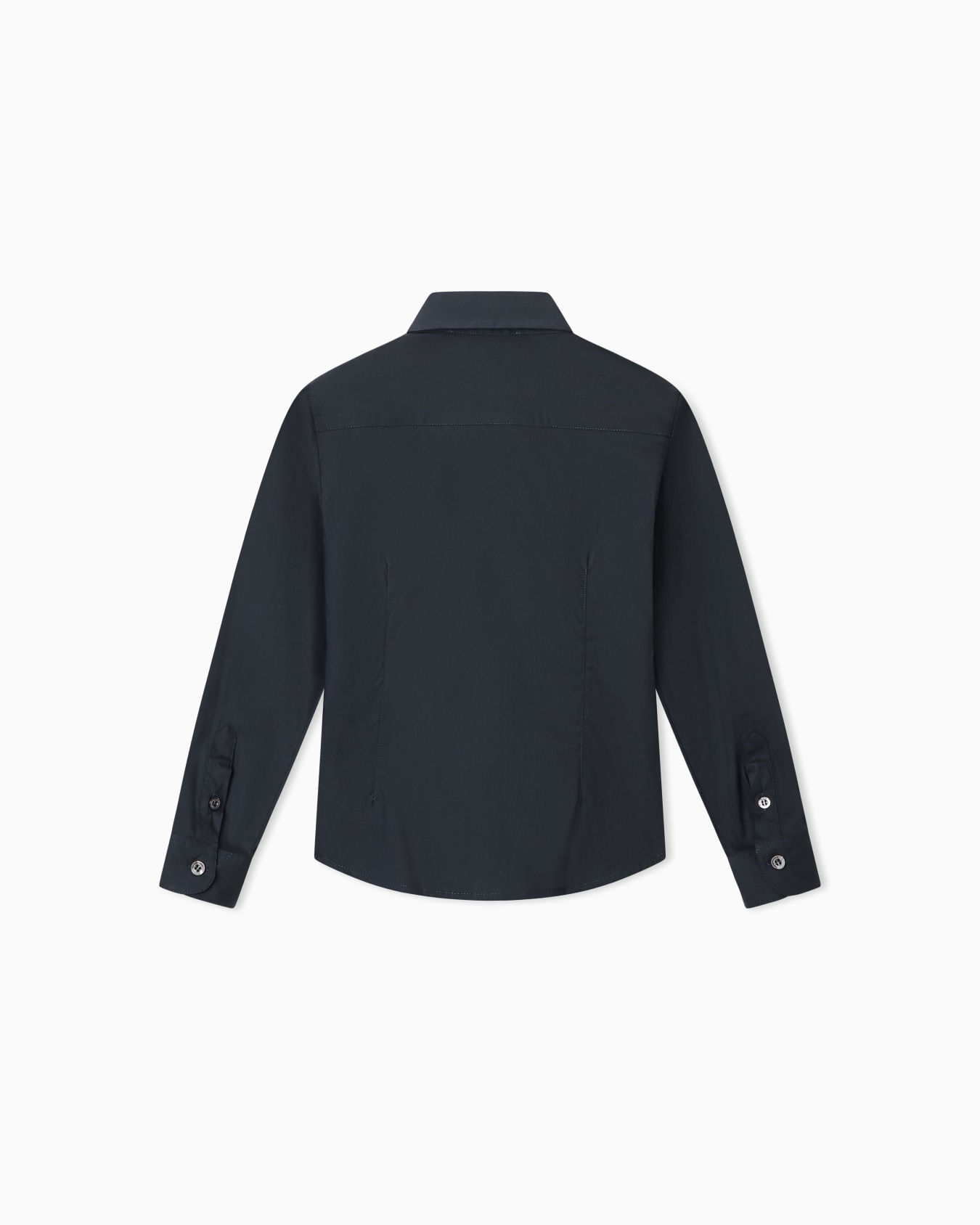 Poplin shirt with monochromatic eagle embroidery Slide 2