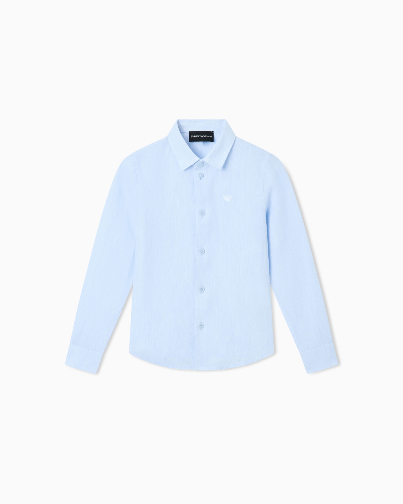 Linen shirt with eagle embroidery Slide 0
