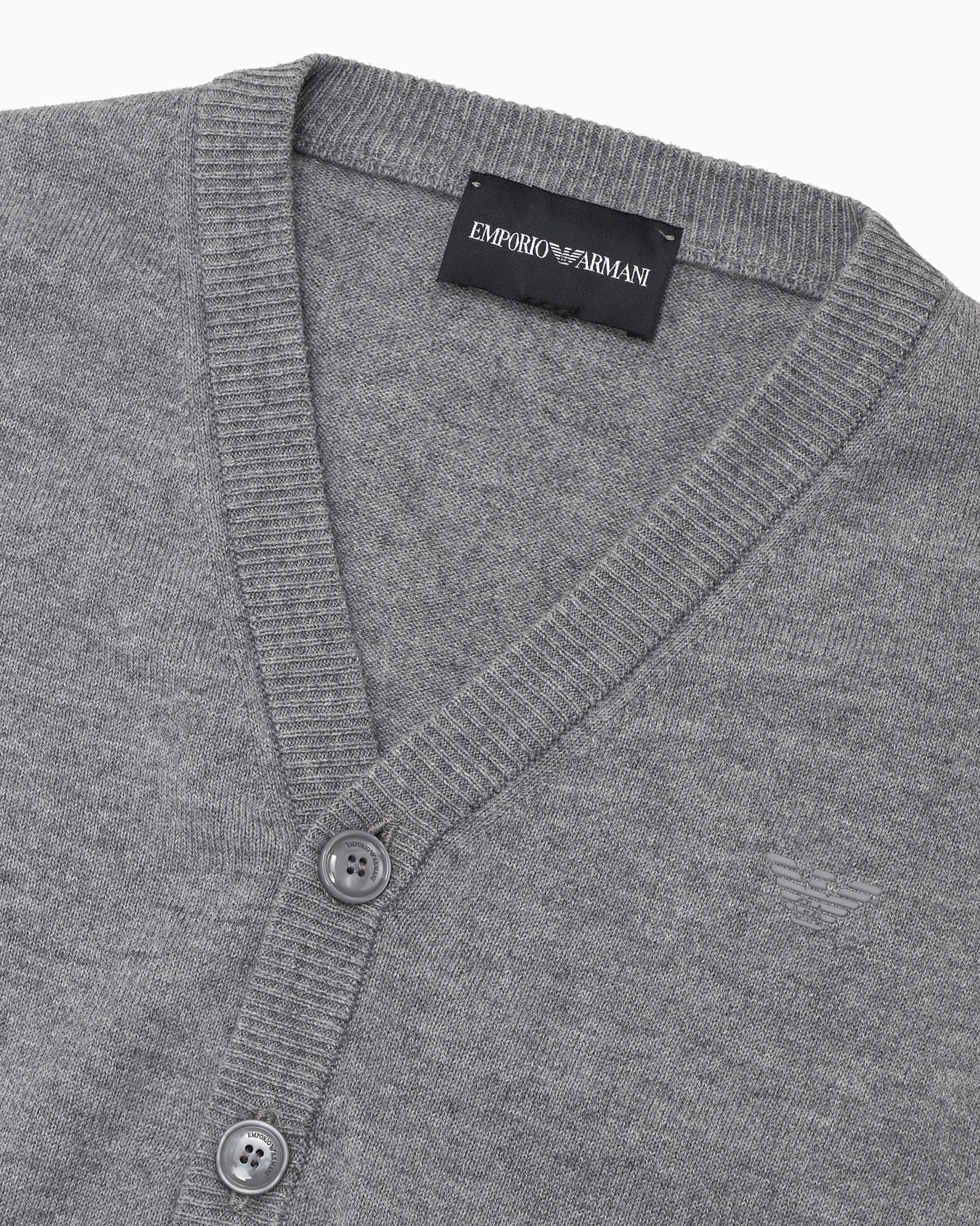 Wool-blend V-neck cardigan Slide 1