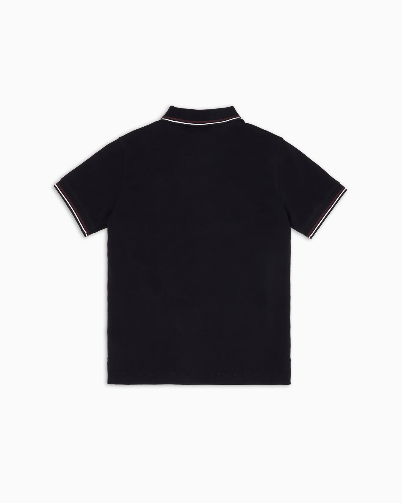 Stretch piqué polo shirt with striped trim Slide 2