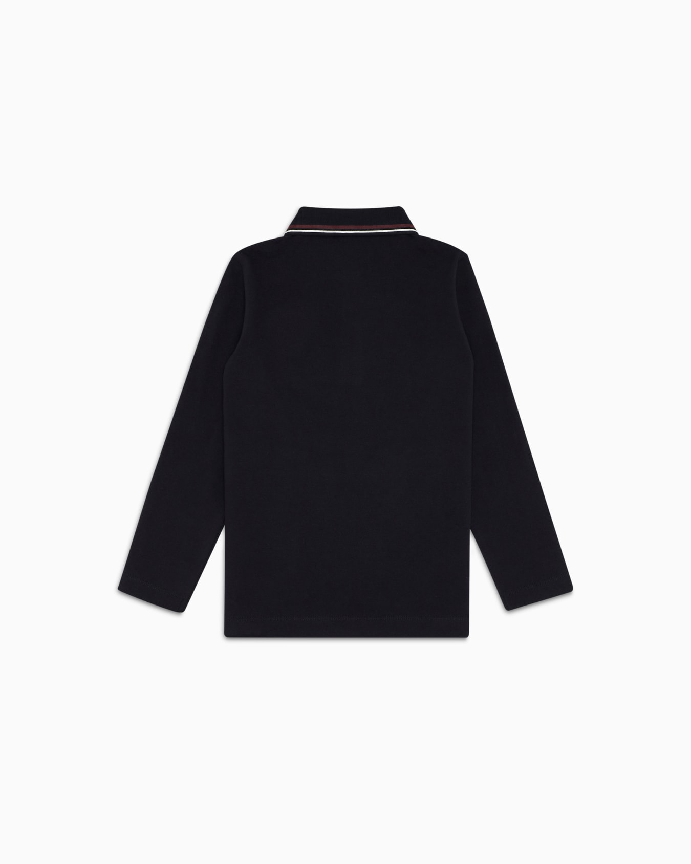 Poloshirt mit langen Ärmeln aus Pikee-Stretch und aufgesticktem Mikro-Adler Folie 2
