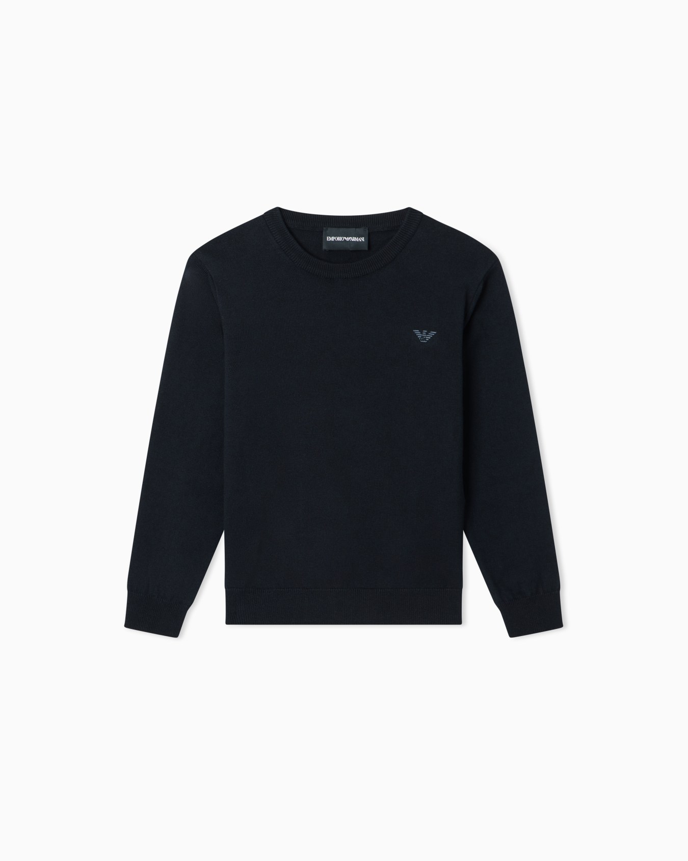 Wool-blend jumper with micro-eagle embroidery Slide 0