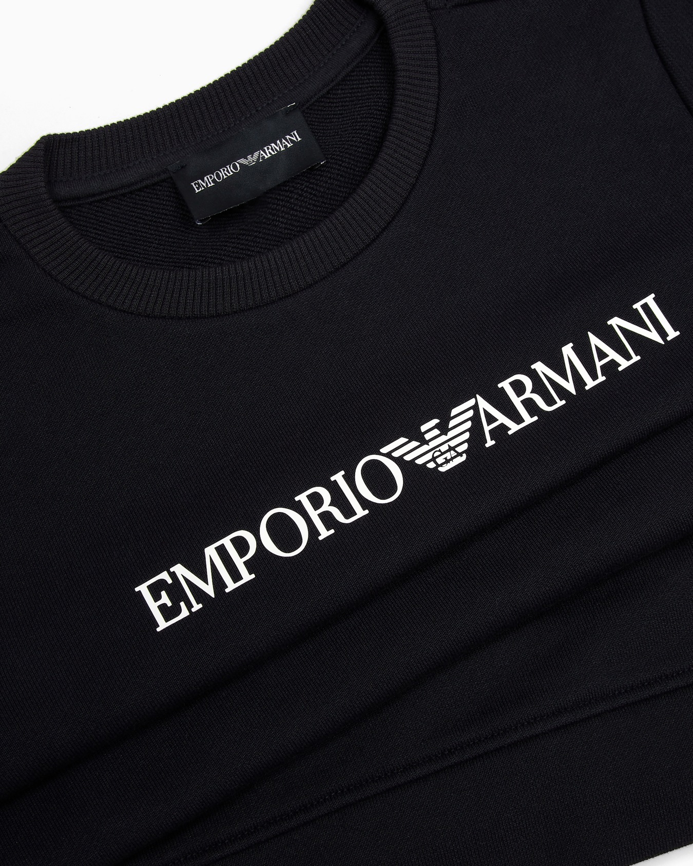 Modal-blend jersey sweatshirt with logo Slide 1