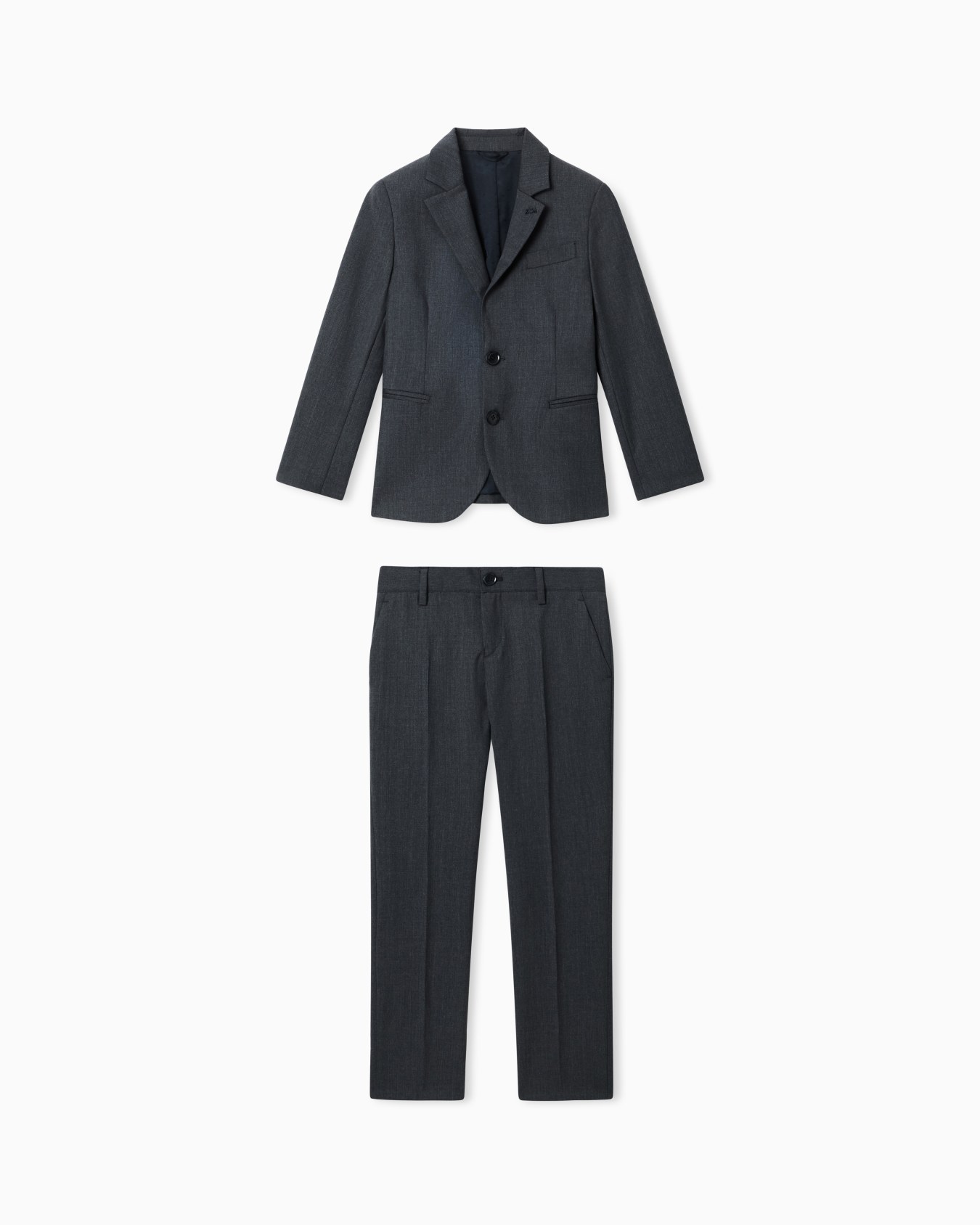 Single-breasted suit in light virgin wool Slide 0