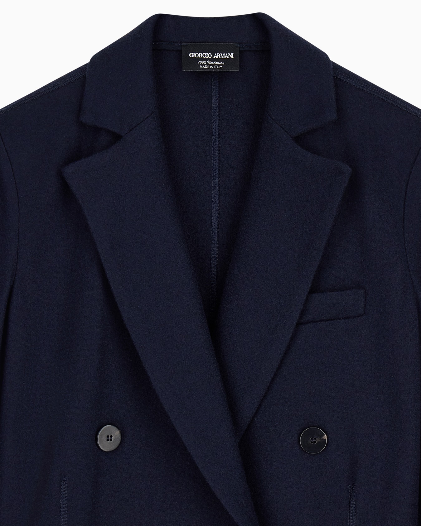 Pure cashmere jersey double-breasted jacket Slide 4
