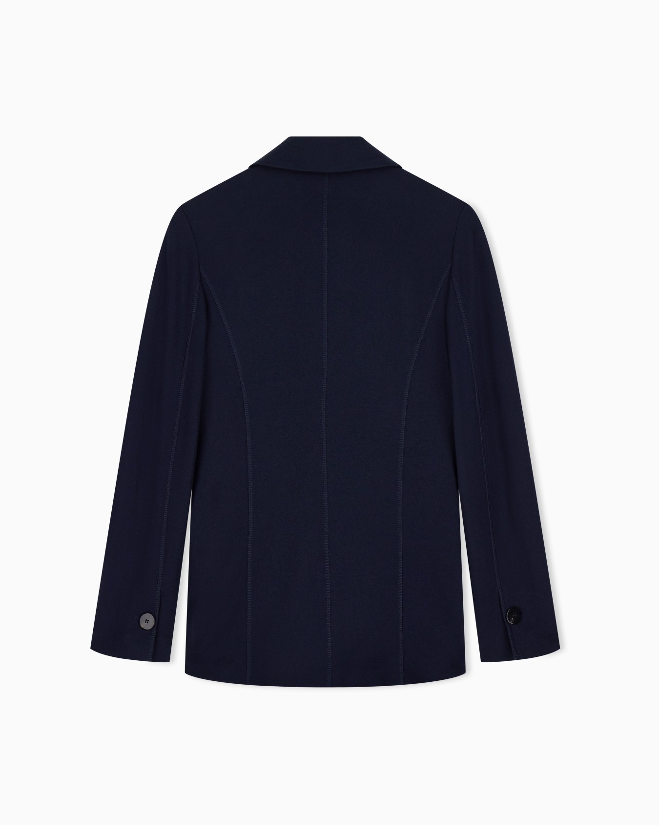 Pure cashmere jersey double-breasted jacket Slide 2