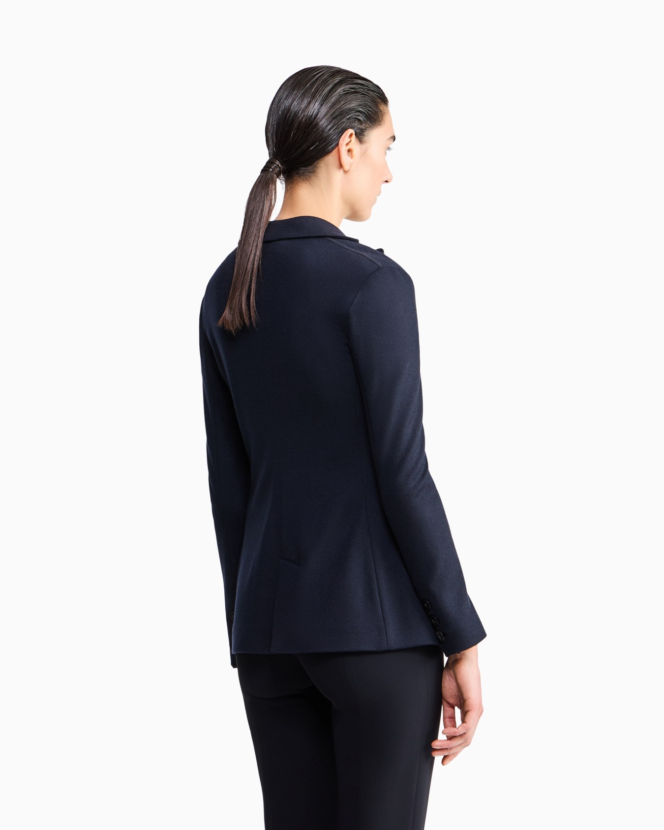 Single-breasted jacket in pure cashmere jersey Slide 5