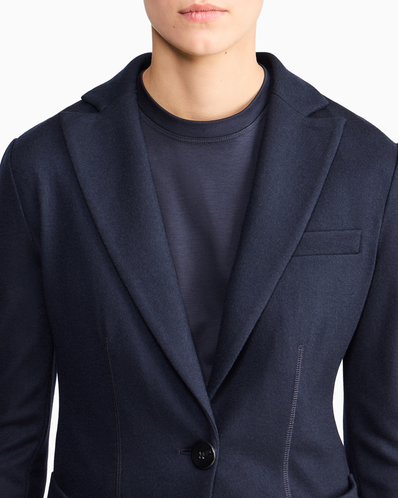 Single-breasted jacket in pure cashmere jersey Slide 6