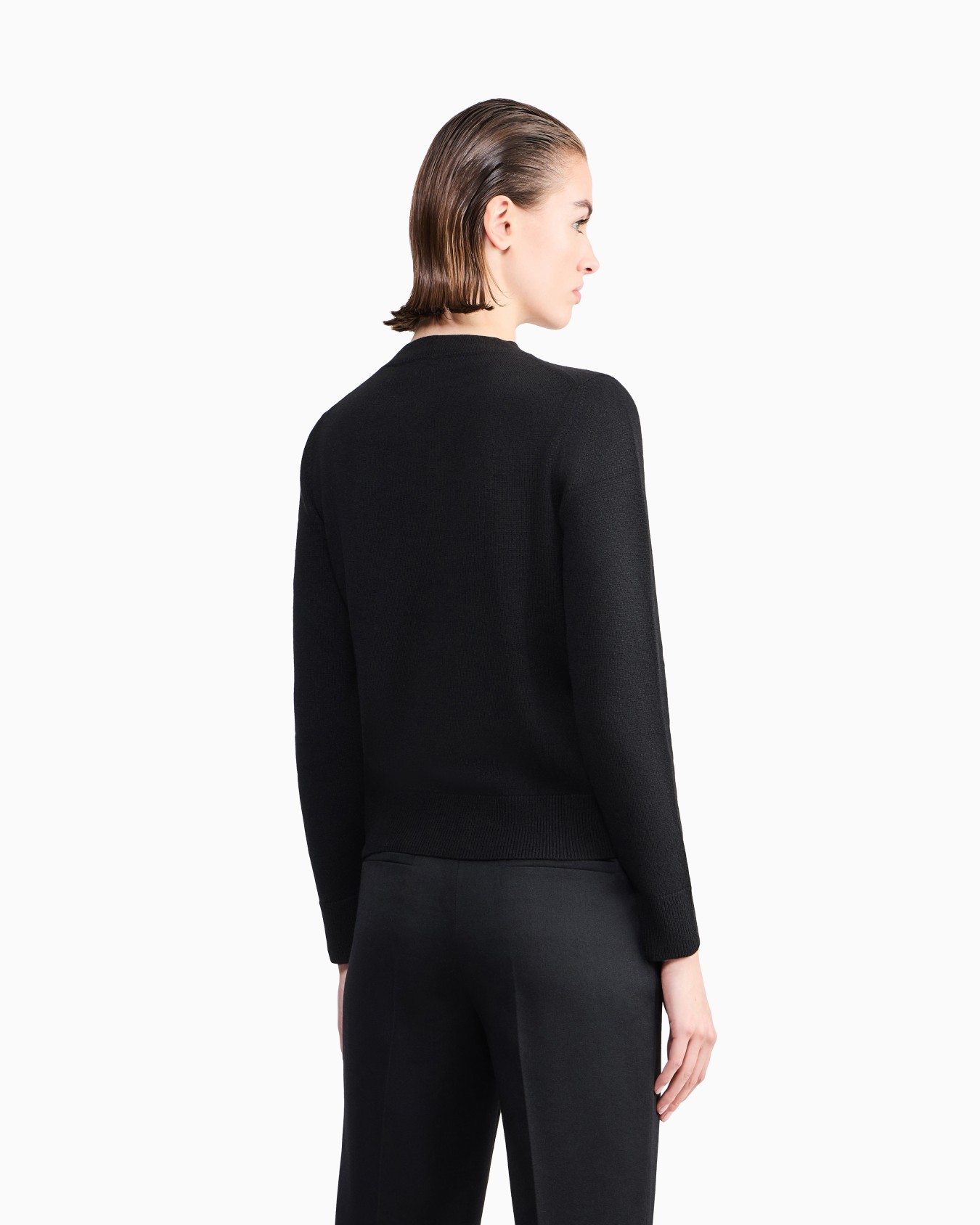 Pull en cachemire avec bords côtelés Diapositive 5