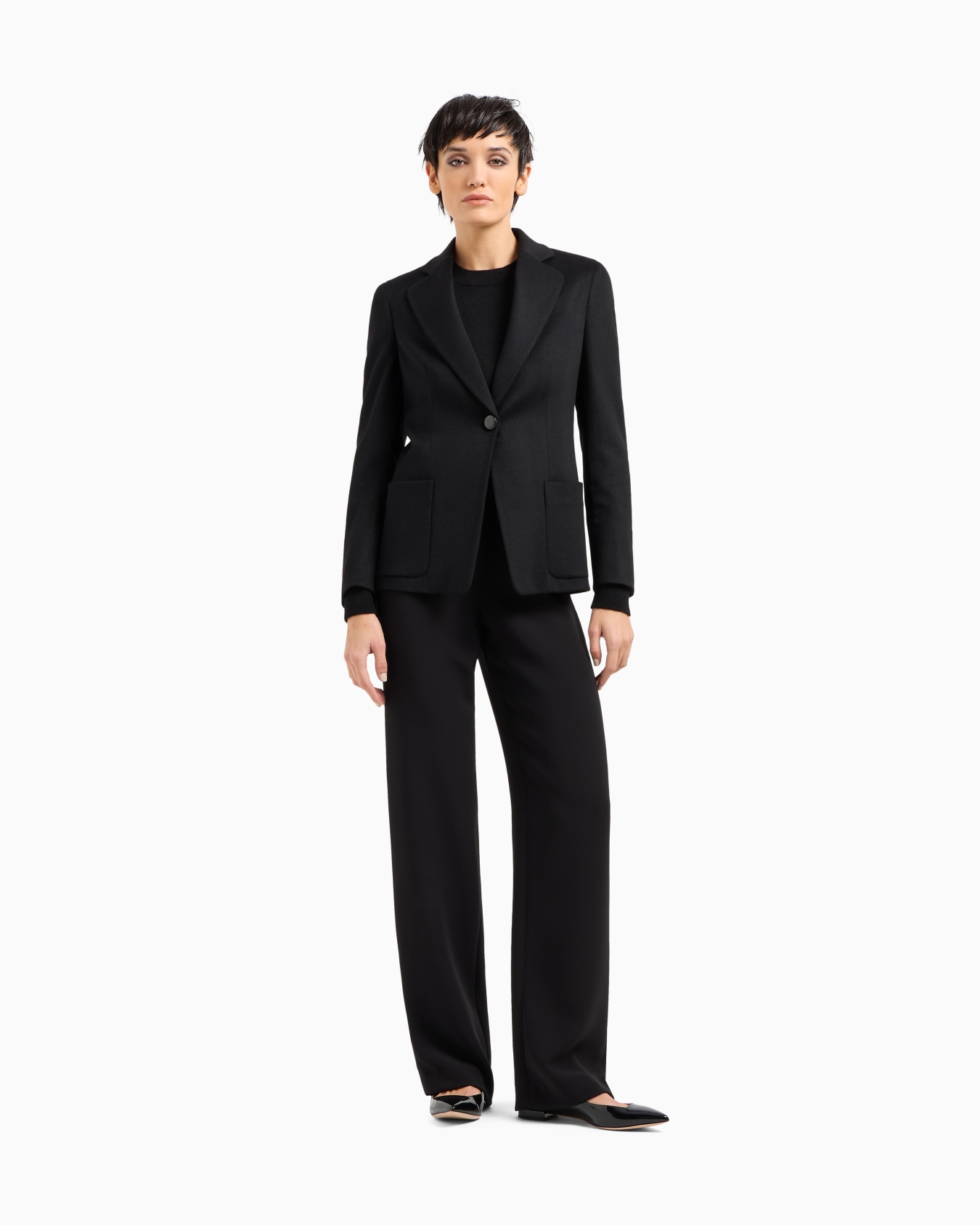 Cashmere sweater with ribbed profiles Slide 1